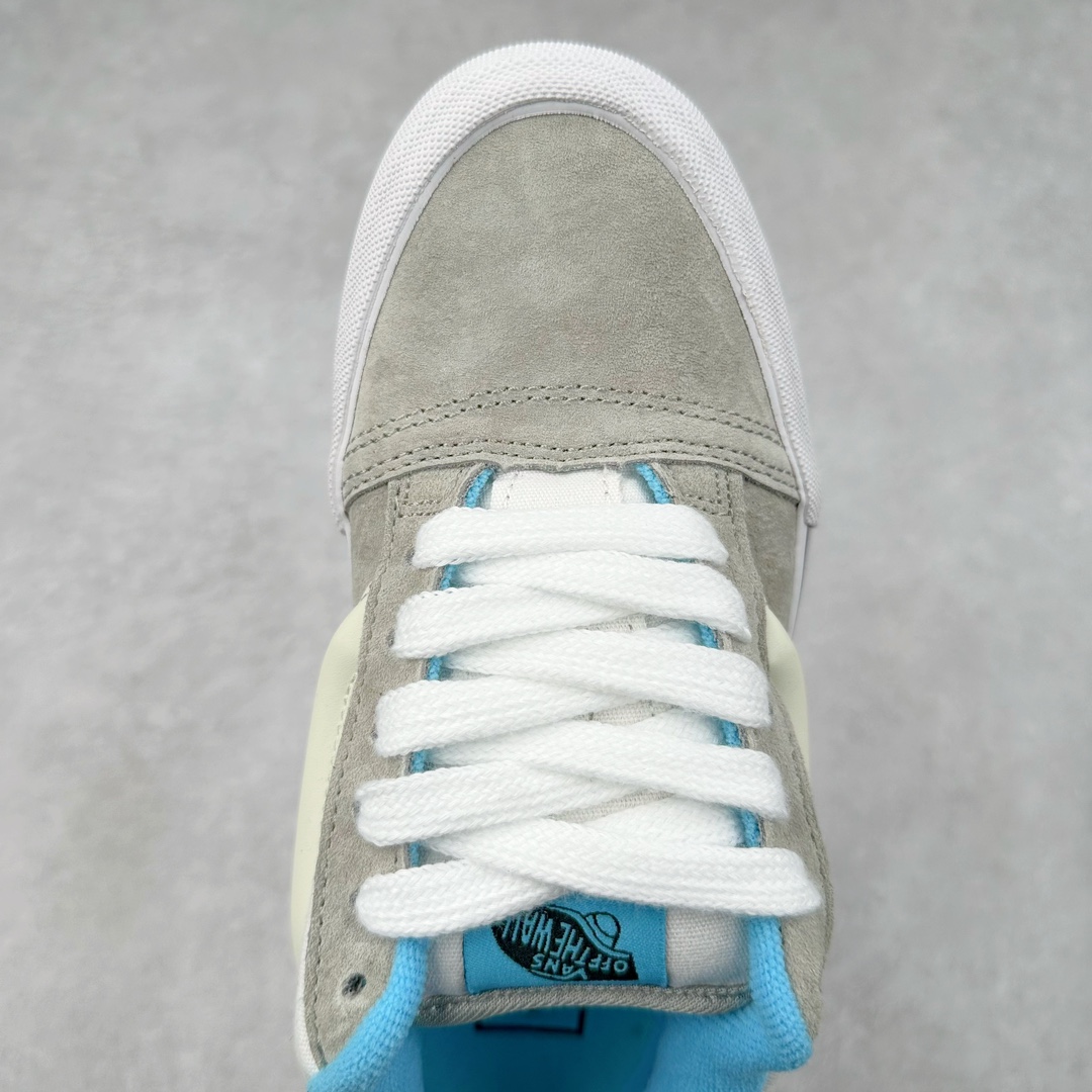 图片[3]-Vans Knu Skool 白灰蓝 万斯低帮复古休闲硫化面包鞋 肥胖版大LOGO原版全皮猪八面料 货号：VN000D6CCCZ 尺码：35 36 36.5 37 38 38.5 39 40 40.5 41 42 42.5 43 44-选品中心