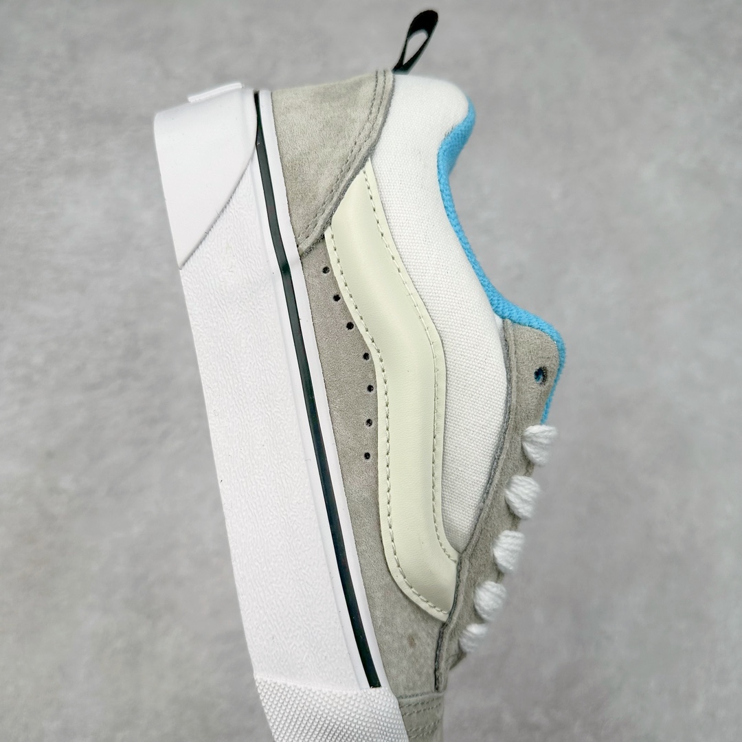 图片[5]-Vans Knu Skool 白灰蓝 万斯低帮复古休闲硫化面包鞋 肥胖版大LOGO原版全皮猪八面料 货号：VN000D6CCCZ 尺码：35 36 36.5 37 38 38.5 39 40 40.5 41 42 42.5 43 44-选品中心
