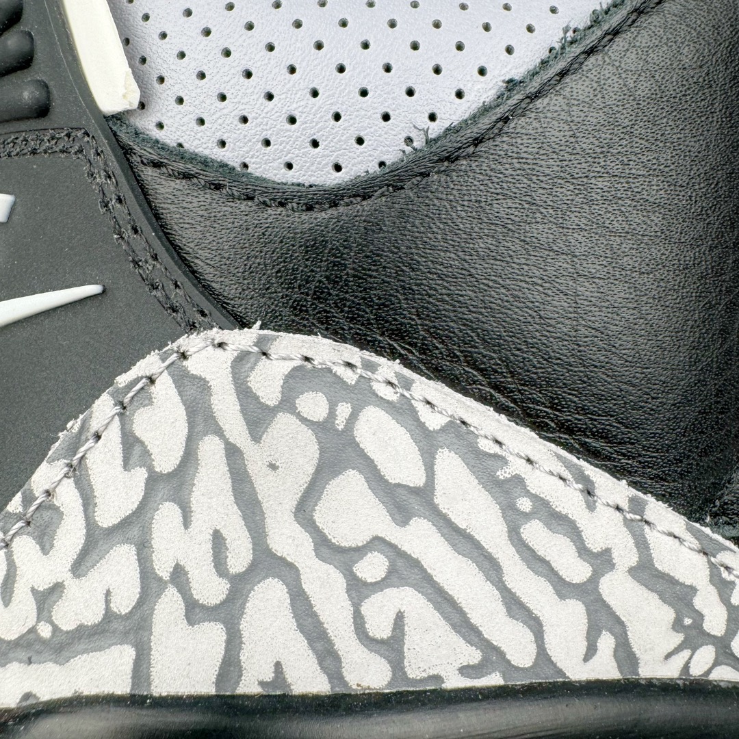 图片[18]-＃K版纯原 Air Jordan AJ3 Retro 复刻黑水泥 DN3707-010 原楦原纸板开发 确保原汁原味 原厂皮料质感色泽绝无偏差 完美中底拉帮 原厂中底钢印 原档案大底 如假白送 大底纹路 气垫通透度PU的回弹性均百分百还原 原厂电绣鞋舌飞人刺绣针数立体讲究精细欢迎对比正品原鞋 尺码：40 40.5 41 42 42.5 43 44 44.5 45 46 47.5-选品中心
