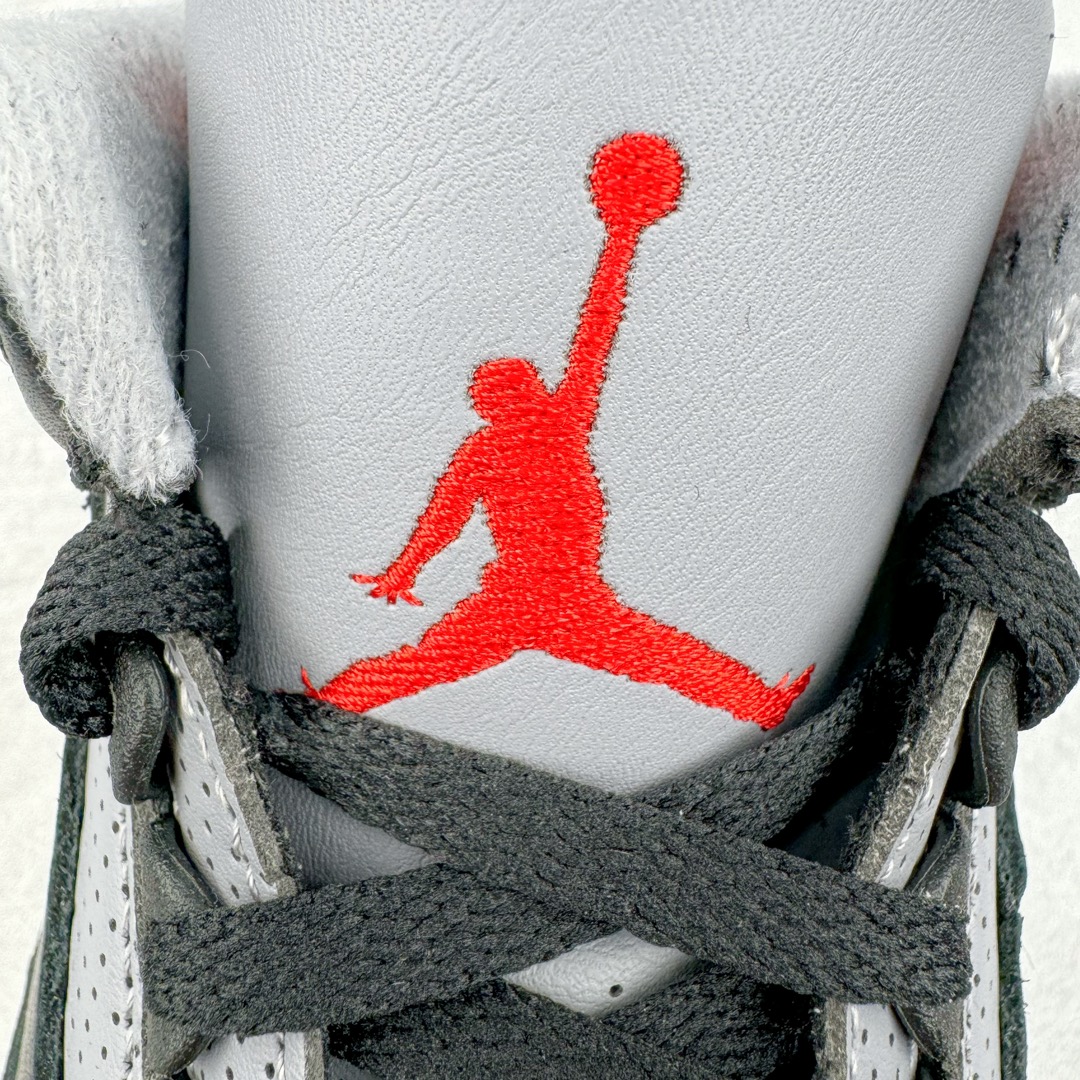 图片[13]-＃K版纯原 Air Jordan AJ3 Retro 复刻黑水泥 DN3707-010 原楦原纸板开发 确保原汁原味 原厂皮料质感色泽绝无偏差 完美中底拉帮 原厂中底钢印 原档案大底 如假白送 大底纹路 气垫通透度PU的回弹性均百分百还原 原厂电绣鞋舌飞人刺绣针数立体讲究精细欢迎对比正品原鞋 尺码：40 40.5 41 42 42.5 43 44 44.5 45 46 47.5-选品中心