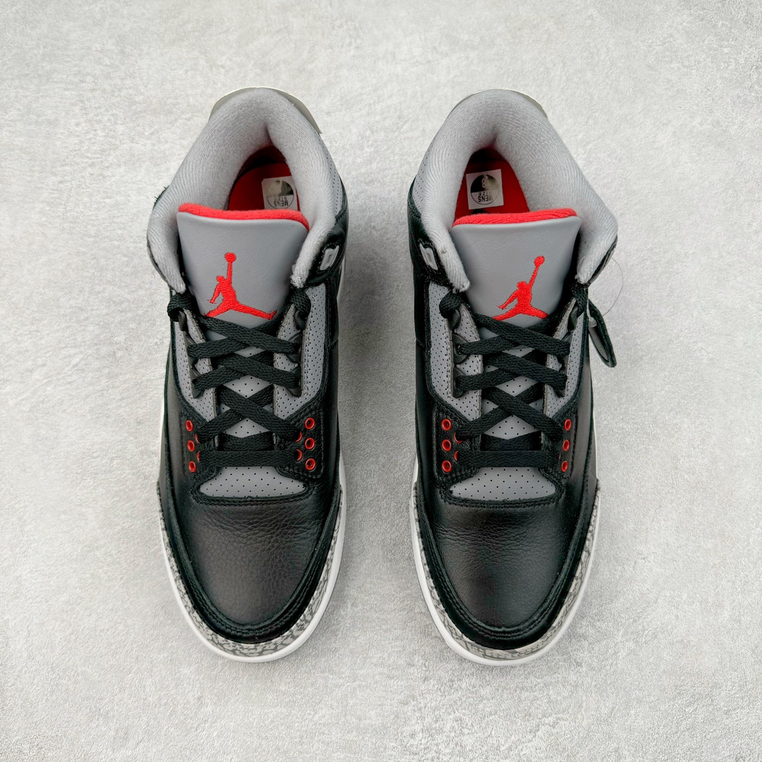 图片[2]-＃K版纯原 Air Jordan AJ3 Retro 复刻黑水泥 DN3707-010 原楦原纸板开发 确保原汁原味 原厂皮料质感色泽绝无偏差 完美中底拉帮 原厂中底钢印 原档案大底 如假白送 大底纹路 气垫通透度PU的回弹性均百分百还原 原厂电绣鞋舌飞人刺绣针数立体讲究精细欢迎对比正品原鞋 尺码：40 40.5 41 42 42.5 43 44 44.5 45 46 47.5-选品中心