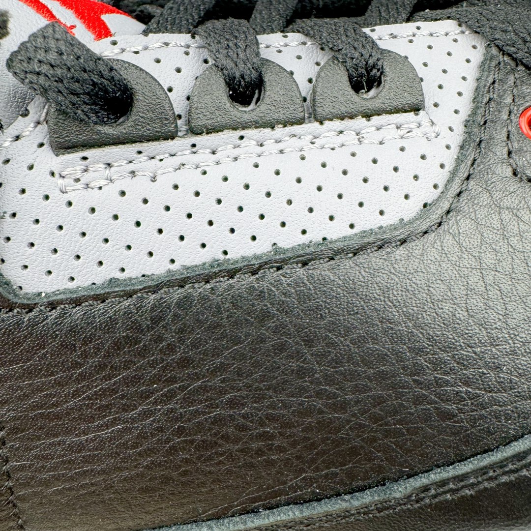 图片[14]-＃K版纯原 Air Jordan AJ3 Retro 复刻黑水泥 DN3707-010 原楦原纸板开发 确保原汁原味 原厂皮料质感色泽绝无偏差 完美中底拉帮 原厂中底钢印 原档案大底 如假白送 大底纹路 气垫通透度PU的回弹性均百分百还原 原厂电绣鞋舌飞人刺绣针数立体讲究精细欢迎对比正品原鞋 尺码：40 40.5 41 42 42.5 43 44 44.5 45 46 47.5-选品中心
