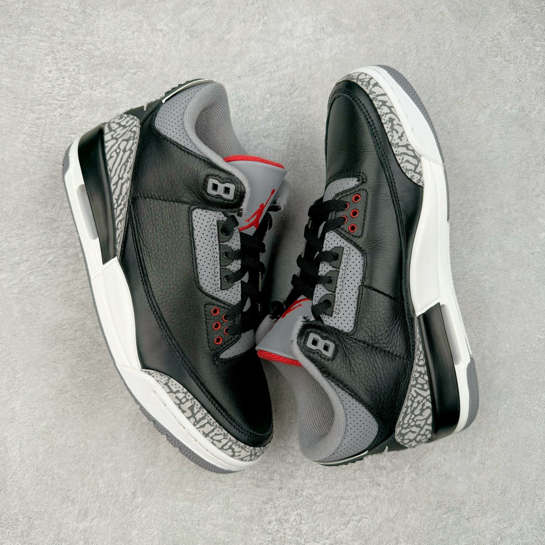 图片[3]-＃K版纯原 Air Jordan AJ3 Retro 复刻黑水泥 DN3707-010 原楦原纸板开发 确保原汁原味 原厂皮料质感色泽绝无偏差 完美中底拉帮 原厂中底钢印 原档案大底 如假白送 大底纹路 气垫通透度PU的回弹性均百分百还原 原厂电绣鞋舌飞人刺绣针数立体讲究精细欢迎对比正品原鞋 尺码：40 40.5 41 42 42.5 43 44 44.5 45 46 47.5-选品中心