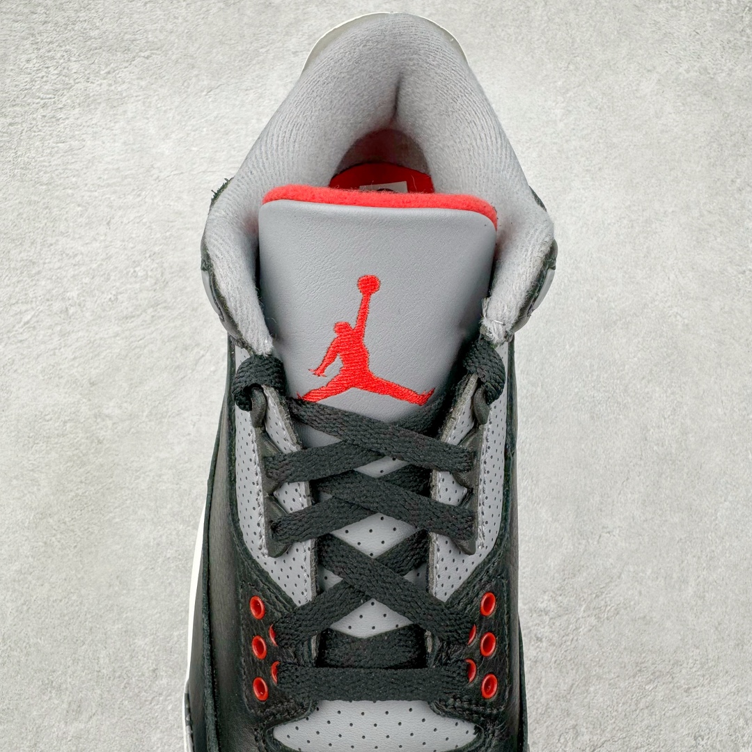 图片[5]-＃K版纯原 Air Jordan AJ3 Retro 复刻黑水泥 DN3707-010 原楦原纸板开发 确保原汁原味 原厂皮料质感色泽绝无偏差 完美中底拉帮 原厂中底钢印 原档案大底 如假白送 大底纹路 气垫通透度PU的回弹性均百分百还原 原厂电绣鞋舌飞人刺绣针数立体讲究精细欢迎对比正品原鞋 尺码：40 40.5 41 42 42.5 43 44 44.5 45 46 47.5-选品中心