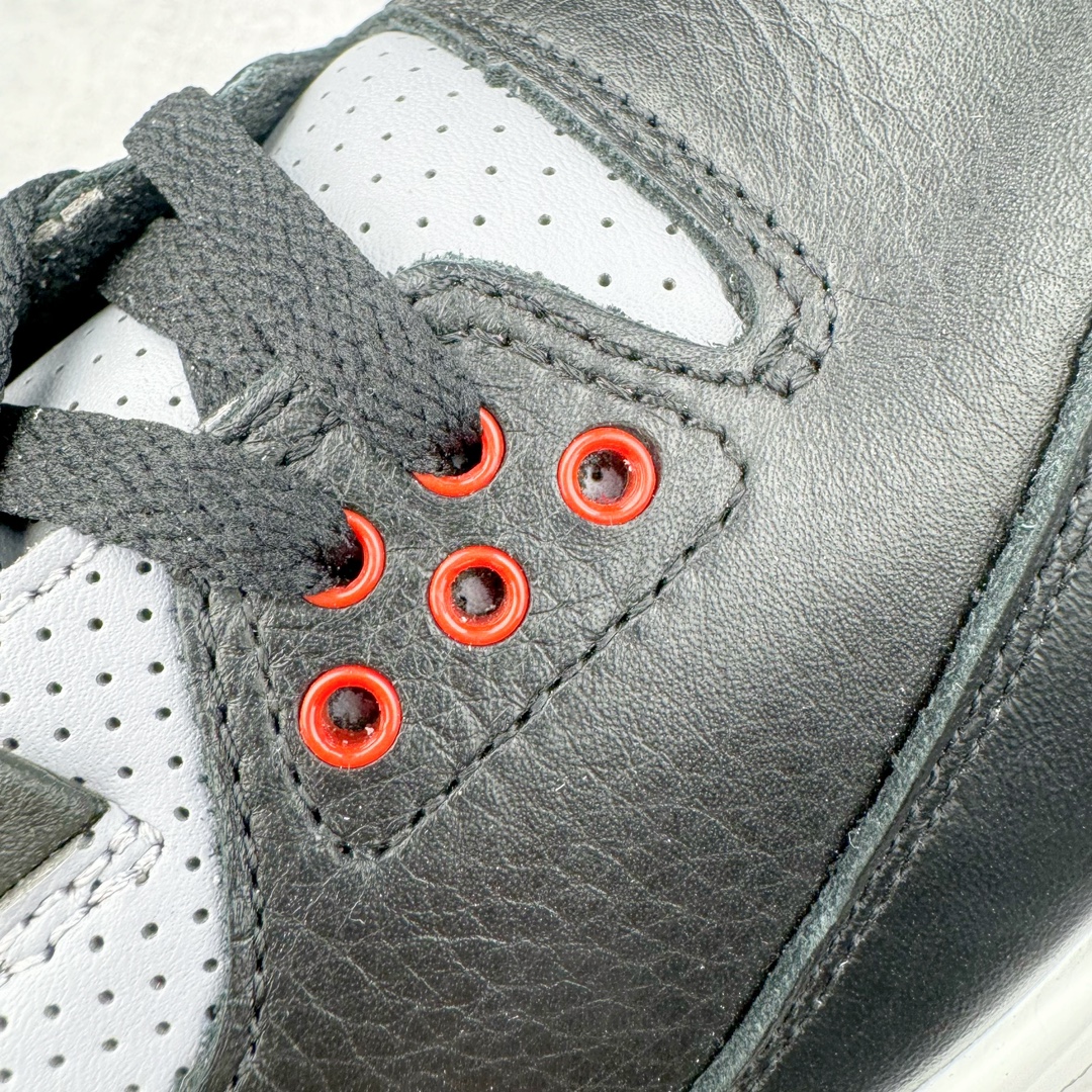 图片[15]-＃K版纯原 Air Jordan AJ3 Retro 复刻黑水泥 DN3707-010 原楦原纸板开发 确保原汁原味 原厂皮料质感色泽绝无偏差 完美中底拉帮 原厂中底钢印 原档案大底 如假白送 大底纹路 气垫通透度PU的回弹性均百分百还原 原厂电绣鞋舌飞人刺绣针数立体讲究精细欢迎对比正品原鞋 尺码：40 40.5 41 42 42.5 43 44 44.5 45 46 47.5-选品中心