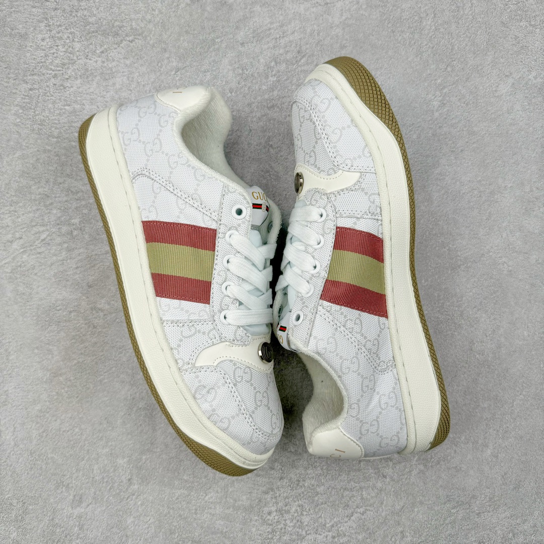 图片[3]-＃特价福利 Gucci Distressed Screener sneaker 古驰小脏鞋系列经典原型复古百搭做旧老爹板鞋/复古学院风 怀旧版 尺码：35 36 37 38 39 40 41 42 43 44 45-选品中心