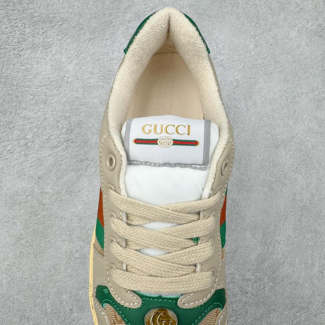 图片[5]-＃特价福利 Gucci Distressed Screener sneaker 古驰小脏鞋系列经典原型复古百搭做旧老爹板鞋/复古学院风 怀旧版 尺码：35 36 37 38 39 40 41 42 43 44 45-选品中心