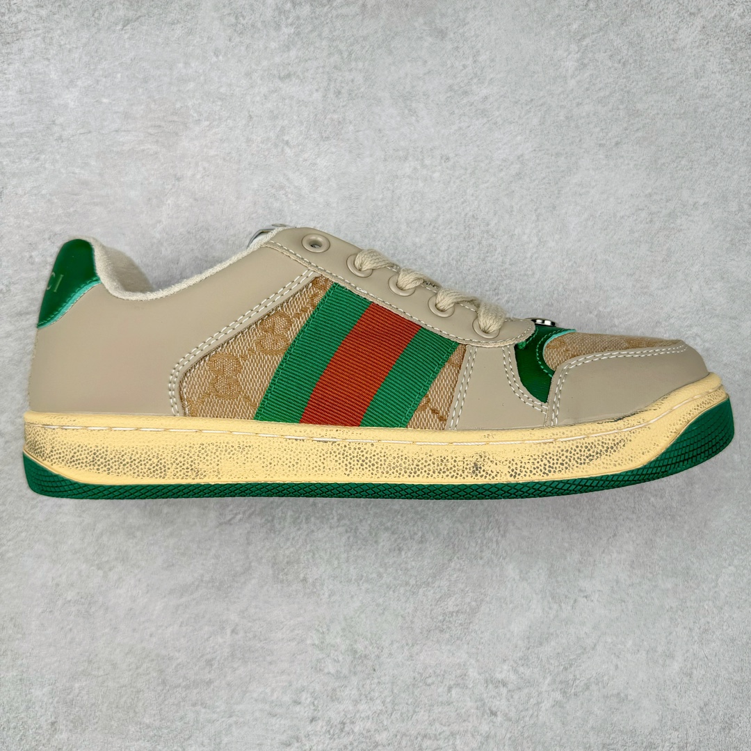 ＃特价福利 Gucci Distressed Screener sneaker 古驰小脏鞋系列经典原型复古百搭做旧老爹板鞋/复古学院风 怀旧版 尺码：35 36 37 38 39 40 41 42 43 44 45-选品中心