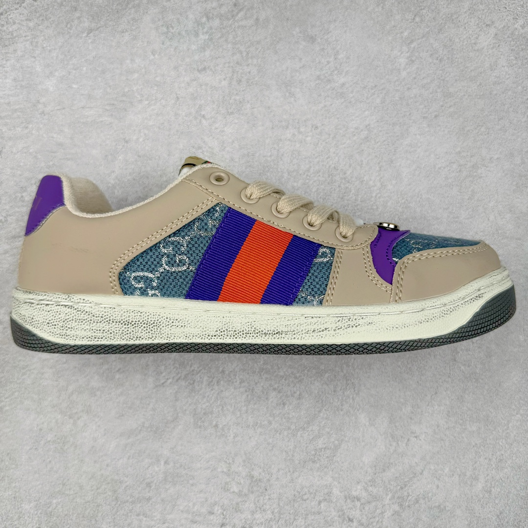 图片[3]-＃特价福利 Gucci Distressed Screener sneaker 古驰小脏鞋系列经典原型复古百搭做旧老爹板鞋/复古学院风 怀旧版 尺码：35 36 37 38 39 40 41 42 43 44 45-选品中心