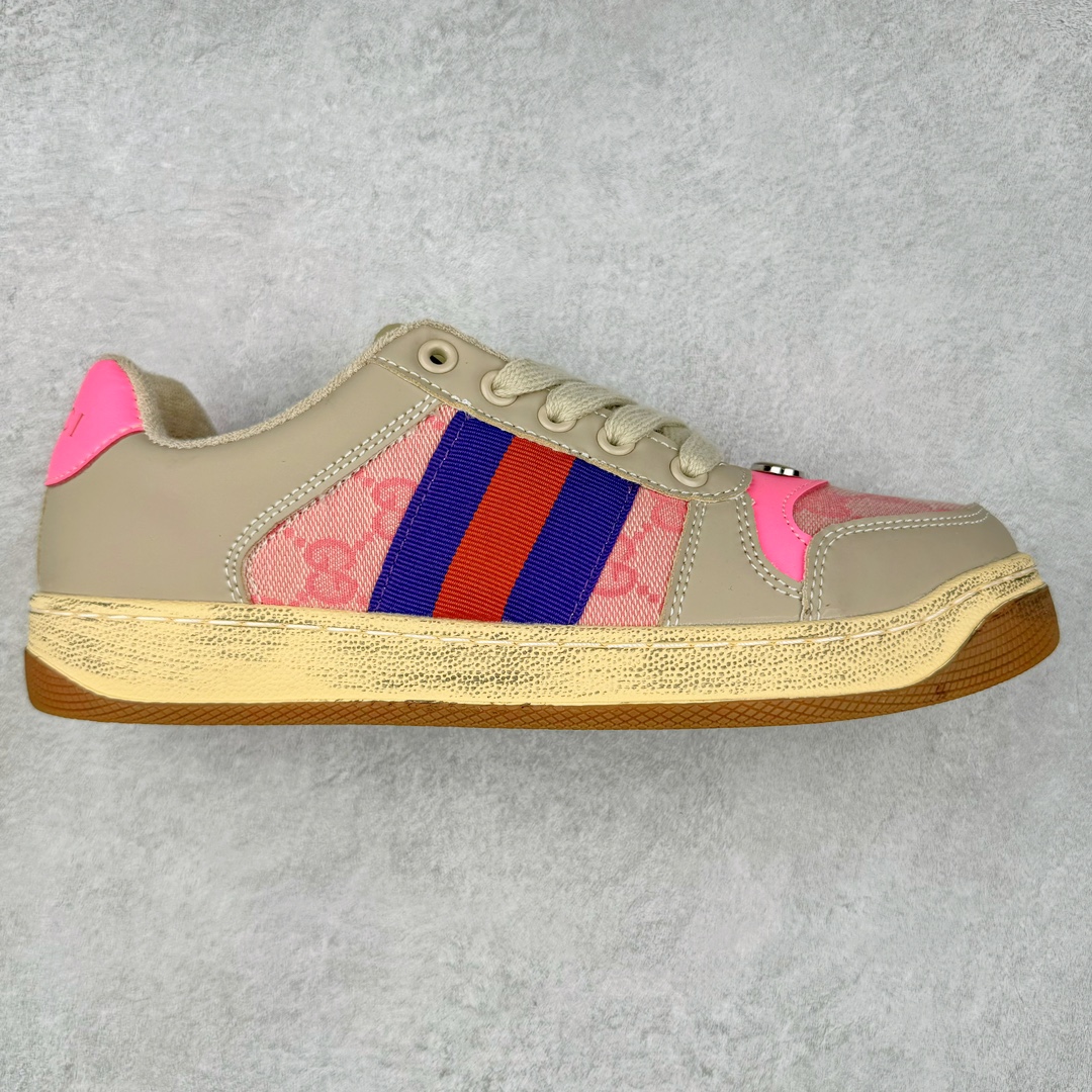 ＃特价福利 Gucci Distressed Screener sneaker 古驰小脏鞋系列经典原型复古百搭做旧老爹板鞋/复古学院风 怀旧版 尺码：35 36 37 38 39 40 41 42 43 44 45-选品中心