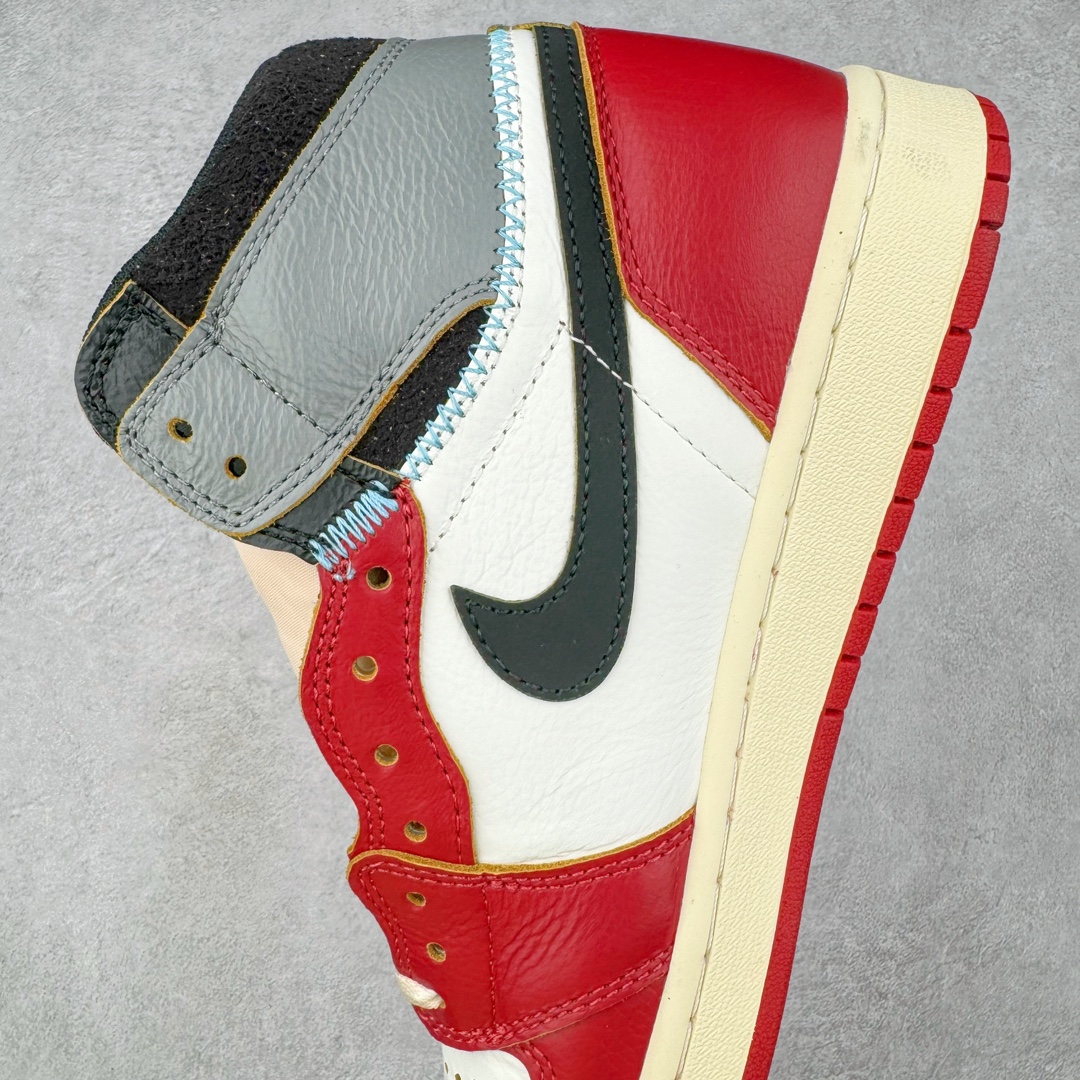 图片[7]-＃KZ神版莞产 Union x Air Jordan AJ1 Retro High NRG 联名四色拼接灰白红 HV8563-600 外贸特供批次 终端控货优势输出 新配色不断更新开发 市场中端王者 全套原纸板楦头开发 确保原汁原味 完美呈现一代版型 一比一鞋头弧度高度鞋身弧度 此版本只针对中端市场 细节品控鞋型随意秒杀市面同价位 鞋型完美 不臃肿别扭 头层皮料加持 用料绝不含糊 进口玻璃冲刀皮料裁剪零毛边 电脑针车工艺 超高鞋面清洁度 最高QC检验标准 控制溢胶瑕疵 原盒原配 飞翼3D高频深度立体 工艺方面大到整体鞋型 漏斗收腰 底线拉帮 LOGO立体程度 小到针眼排布 载片对称 冲孔效果 鞋标规范 鞋垫背胶等等 无一不是口碑收割 每双都是一个回头客 尺码：36 36.5 37.5 38 38.5 39 40 40.5 41 42 42.5 43 44 44.5 45 46 47.5-选品中心