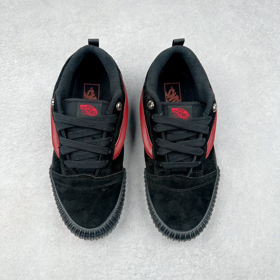 图片[2]-Vans Knu Skool 黑红 万斯低帮复古休闲硫化面包鞋 肥胖版大LOGO原版全皮猪八面料 尺码：35 36 36.5 37 38 38.5 39 40 40.5 41 42 42.5 43 44 45-选品中心