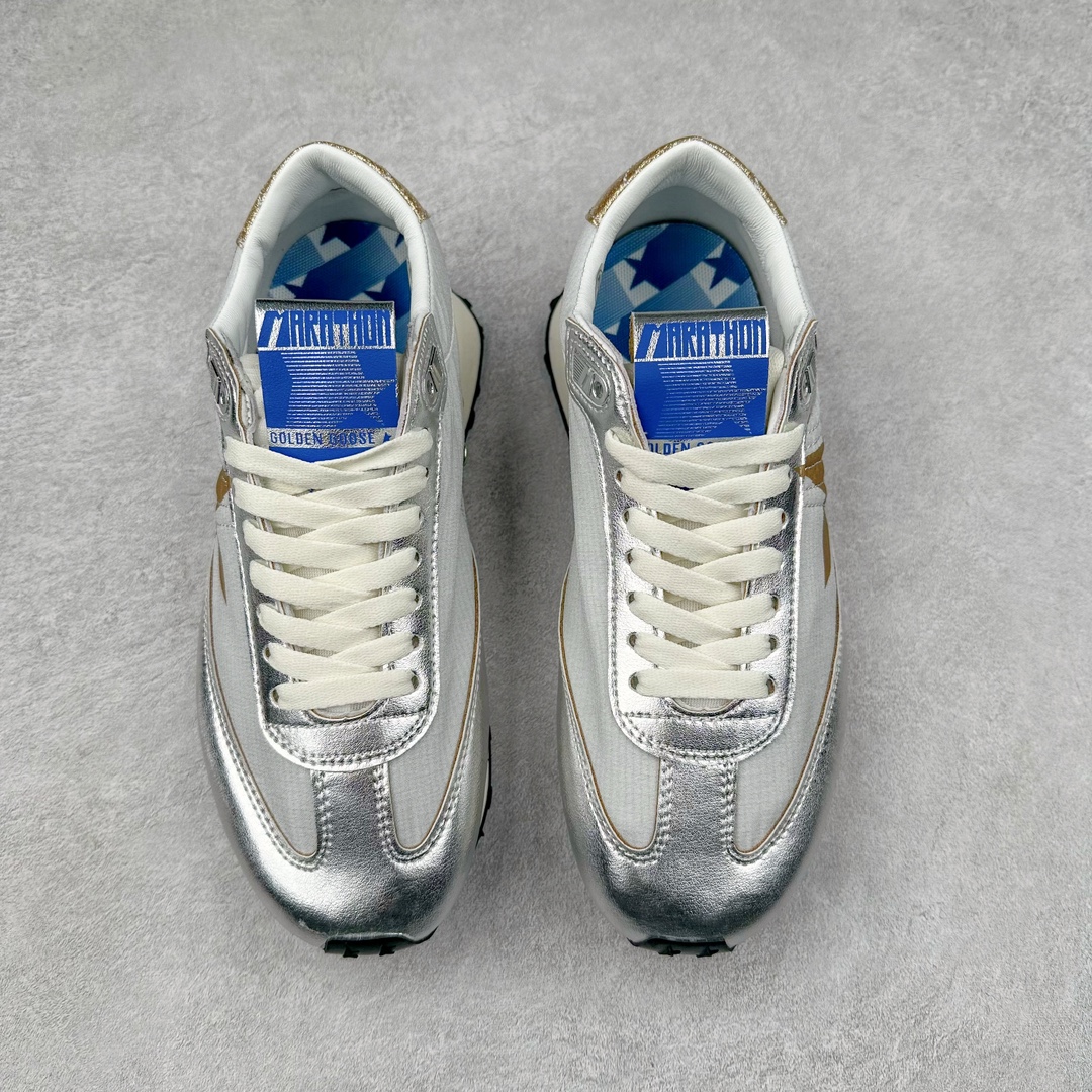 图片[2]-＃纯原 GGDB Golden Goose Marathon 复古运动鞋生活休闲鞋 火爆全网 陈伟霆宋雨琦 杨幂等各路明星纷纷上脚 该系列新品鞋履以1970年代的田径鞋为设计灵感，巧妙融入3D打印鞋尾装饰等前沿元素，既彰显了复古格调，又将这种怀旧感投射到未来。其鞋面采用多种精致材质打造，并推出银色、黑色、红色、皇家蓝和白色等多款经典配色以及全新限定黄色，侧边点缀以品牌标志性的星星图案。全新黄色款式的鞋面侧边保留了品牌标志性的橙色星星图案，配以灰色鞋头。不均匀染色的鞋带和带有星星图案的鞋底，为整体造型增添了独特的印象。呈现男女都可穿着的中性风格，谁都能拥有并追逐自己的梦想。尺码：35 36 37 38 39 40 41 42 43 44 45-选品中心