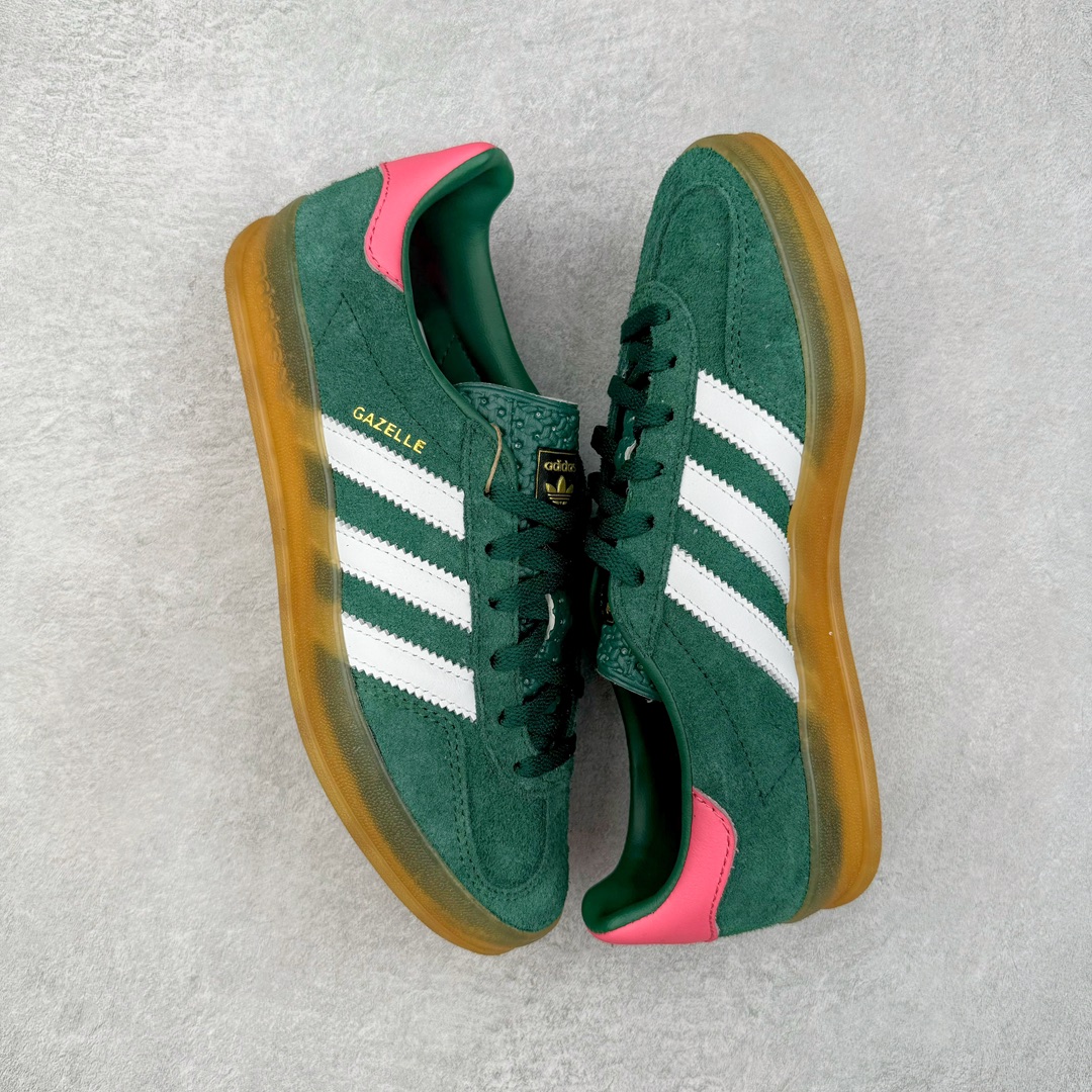 图片[3]-＃HP纯原 AD Original Gazelle Trainers 瞪羚室内鞋系列低帮复古百搭休闲运动德训风板鞋 IG5929 高端零售特供批次 原厂定制长毛翻毛皮组合环保纤维革鞋面材质 内置环保海玻璃鞋垫 外置RB橡胶大底 产品品控稳定性领先行业 原厂全套原楦原纸板冲刀磨具开发 原厂皮料加持 原厂港宝加持定型后跟R度完美 将复古进行到底 简约流畅 三十年不变经典 这款Gazelle运动鞋 无论面料、配色、质感或设计 都只在重现其1991年原款的经典 皮革鞋面 撞色三条纹和鞋跟标的设计 力求呈现90年代的经典复古风潮 Samba火热的同时 也带动了其它的复古鞋型 Gazelle便是其中一只 Gazelle Indoor拥有包边更宽的T字型鞋头 更好的保护运动员的前掌 浓浓的复古氛围感 非常适合现在流行的Cleanfit风格 尺码：35.5 36 36⅔ 37⅓ 38 38⅔ 39⅓ 40 40⅔ 41⅓ 42 42⅔ 43⅓ 44 44⅔ 45-选品中心