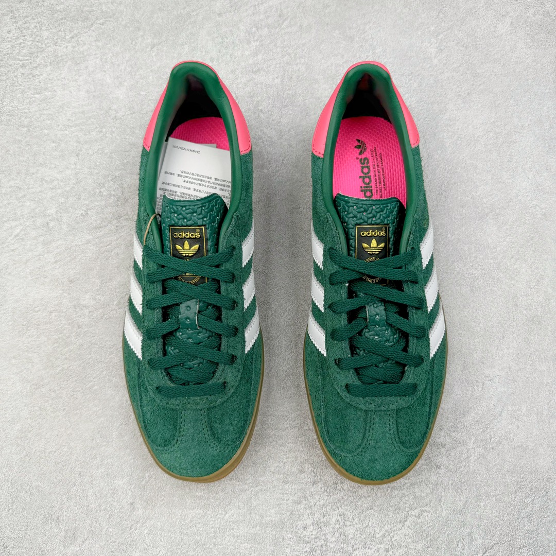 图片[2]-＃HP纯原 AD Original Gazelle Trainers 瞪羚室内鞋系列低帮复古百搭休闲运动德训风板鞋 IG5929 高端零售特供批次 原厂定制长毛翻毛皮组合环保纤维革鞋面材质 内置环保海玻璃鞋垫 外置RB橡胶大底 产品品控稳定性领先行业 原厂全套原楦原纸板冲刀磨具开发 原厂皮料加持 原厂港宝加持定型后跟R度完美 将复古进行到底 简约流畅 三十年不变经典 这款Gazelle运动鞋 无论面料、配色、质感或设计 都只在重现其1991年原款的经典 皮革鞋面 撞色三条纹和鞋跟标的设计 力求呈现90年代的经典复古风潮 Samba火热的同时 也带动了其它的复古鞋型 Gazelle便是其中一只 Gazelle Indoor拥有包边更宽的T字型鞋头 更好的保护运动员的前掌 浓浓的复古氛围感 非常适合现在流行的Cleanfit风格 尺码：35.5 36 36⅔ 37⅓ 38 38⅔ 39⅓ 40 40⅔ 41⅓ 42 42⅔ 43⅓ 44 44⅔ 45-选品中心