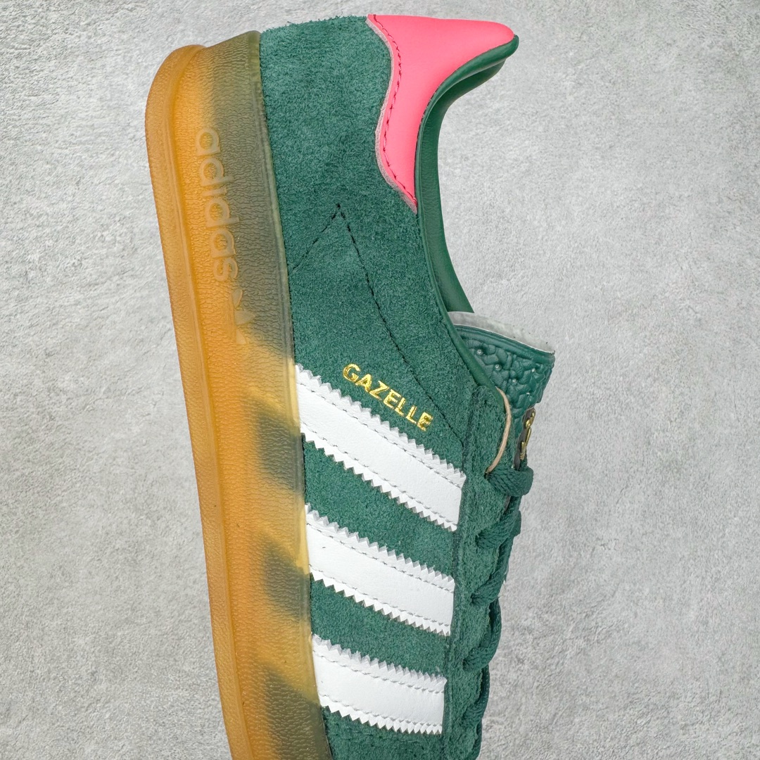 图片[6]-＃HP纯原 AD Original Gazelle Trainers 瞪羚室内鞋系列低帮复古百搭休闲运动德训风板鞋 IG5929 高端零售特供批次 原厂定制长毛翻毛皮组合环保纤维革鞋面材质 内置环保海玻璃鞋垫 外置RB橡胶大底 产品品控稳定性领先行业 原厂全套原楦原纸板冲刀磨具开发 原厂皮料加持 原厂港宝加持定型后跟R度完美 将复古进行到底 简约流畅 三十年不变经典 这款Gazelle运动鞋 无论面料、配色、质感或设计 都只在重现其1991年原款的经典 皮革鞋面 撞色三条纹和鞋跟标的设计 力求呈现90年代的经典复古风潮 Samba火热的同时 也带动了其它的复古鞋型 Gazelle便是其中一只 Gazelle Indoor拥有包边更宽的T字型鞋头 更好的保护运动员的前掌 浓浓的复古氛围感 非常适合现在流行的Cleanfit风格 尺码：35.5 36 36⅔ 37⅓ 38 38⅔ 39⅓ 40 40⅔ 41⅓ 42 42⅔ 43⅓ 44 44⅔ 45-选品中心