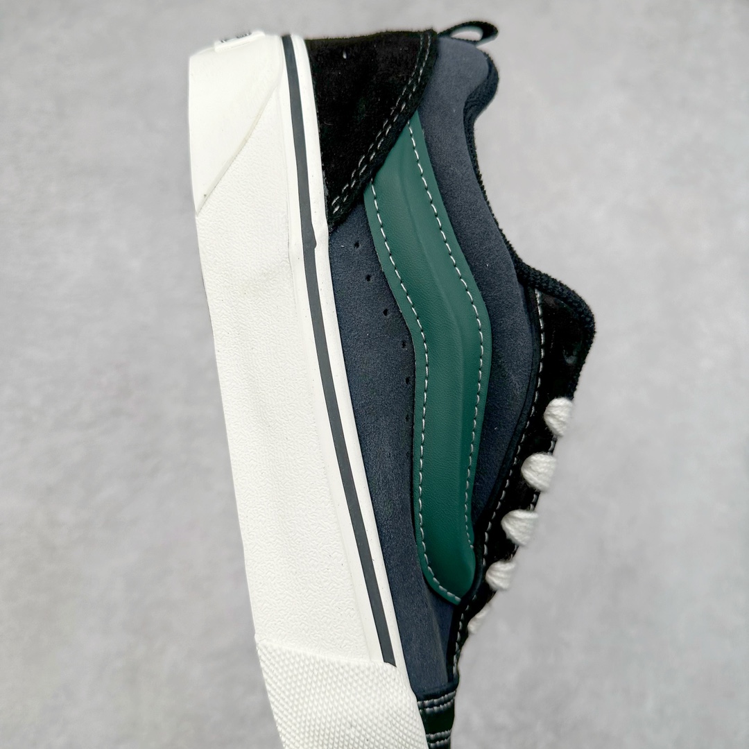 图片[6]-Vans Knu Skool 碳灰黑绿 万斯低帮复古休闲硫化面包鞋 肥胖版大LOGO原版全皮猪八面料 货号：VN000D6CCI2 尺码：35 36 36.5 37 38 38.5 39 40 40.5 41 42 42.5 43 44 45-选品中心