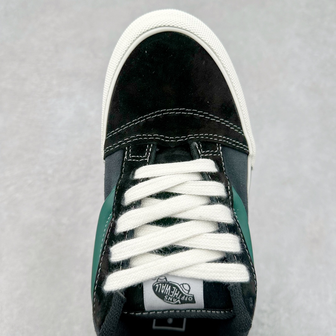 图片[4]-Vans Knu Skool 碳灰黑绿 万斯低帮复古休闲硫化面包鞋 肥胖版大LOGO原版全皮猪八面料 货号：VN000D6CCI2 尺码：35 36 36.5 37 38 38.5 39 40 40.5 41 42 42.5 43 44 45-选品中心