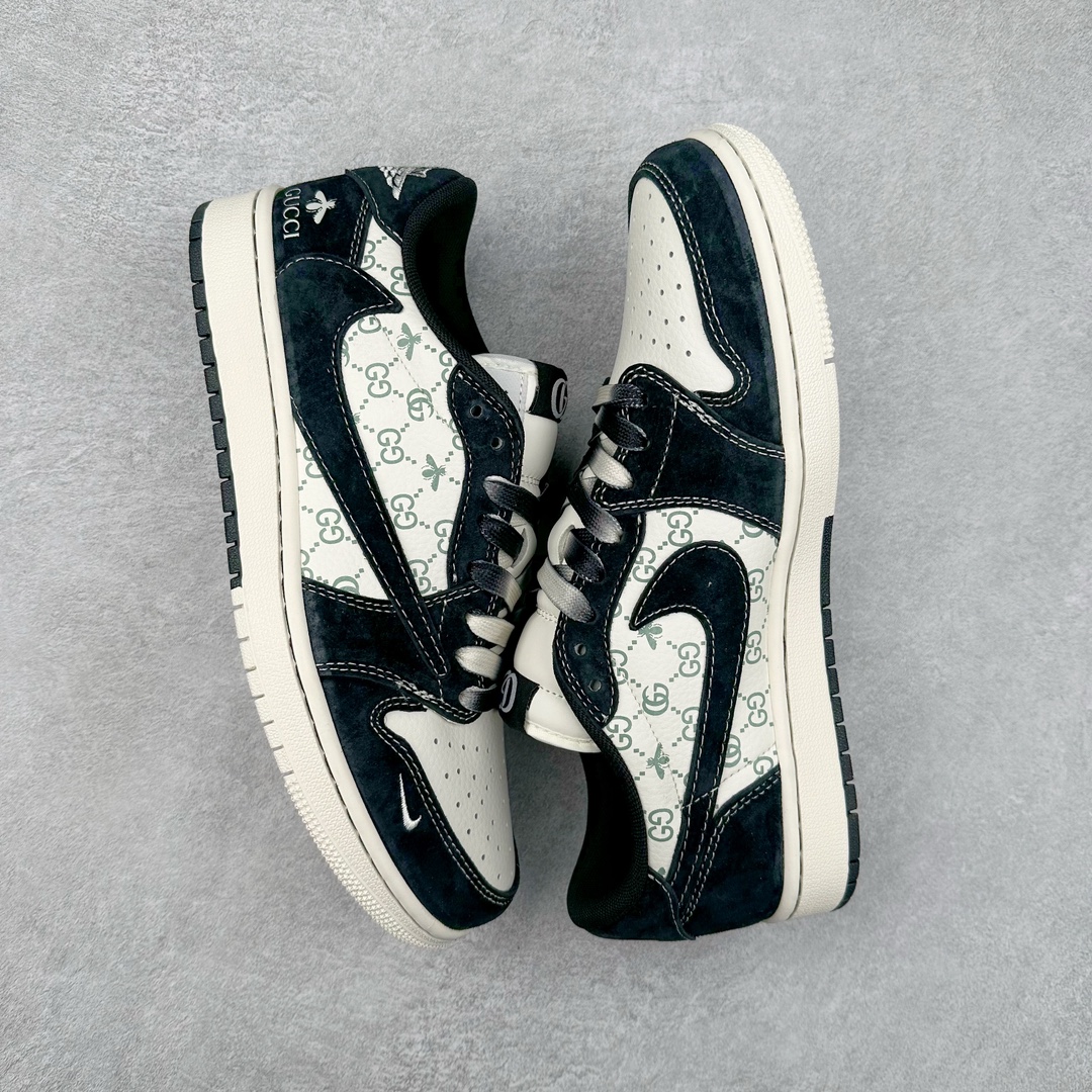图片[3]-TS x Air Jordan AJ1 Low 倒钩低帮联名定制配色 SJ2068-139 原厂内置气垫魔块 A模大底 头层小牛皮 鞋舌AJ原厂专用牛津布+AJ专用反口珍珠布+原厂无杂质高弹内里海棉+特殊封边弹力鞋带 尺码：36 36.5 37.5 38 38.5 39 40 40.5 41 42 42.5 43 44 44.5 45 46 47.5-选品中心