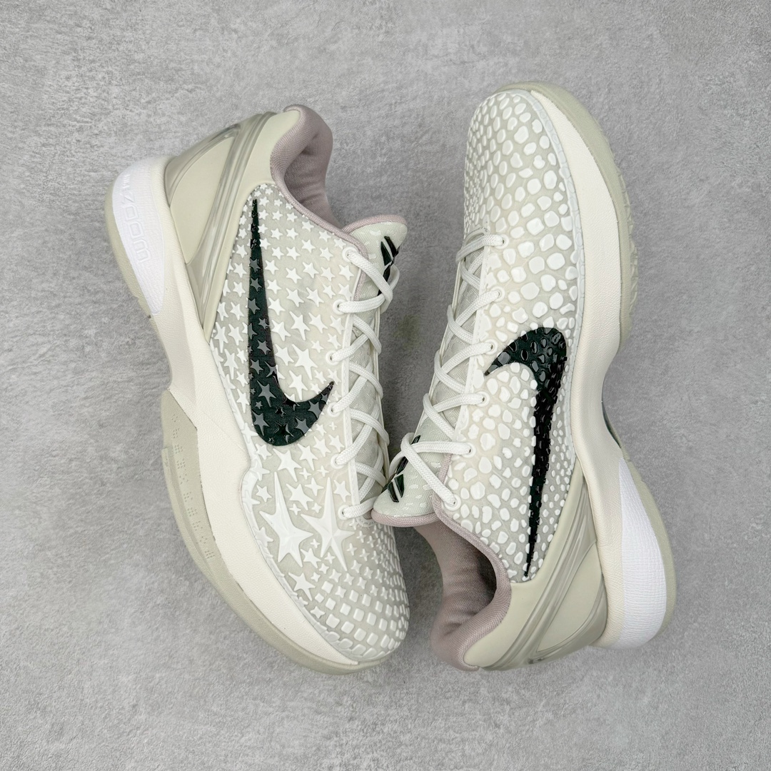 图片[3]-＃GX纯原 NK Zoom Kobe 6 Protro 科比六代 全明星2.0 白色星星 FQ3546-100 完美复刻公司货 前掌超大Zoom Turbo气垫 后掌EVA缓震 真正的原汁原味 还原ZP脚感 全身鞋材卡料色独家定制 唯一正确喷漆工艺Swoosh 正确凹凸蛇鳞工艺 正确鞋面渐变效果 内全置真动飞态线 独立原厂模具 最大尺码达到48.5码 首批不拼图大几率过验 亲测已过 支持各种高强度实战 无需担心 上脚价 补货周期极长 脚宽建议买大半码 科比系列前掌偏窄 不影响二次销售 支持七天无理由退换 尺码：40 40.5 41 42 42.5 43 44 44.5 45 45.5 46 47.5 48.5 49.6 50.5-选品中心