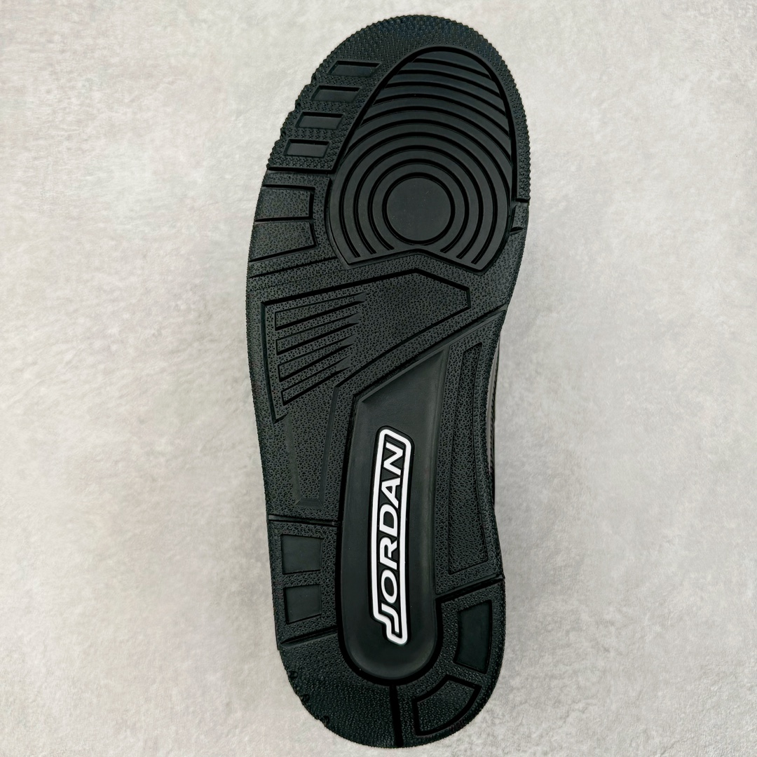 图片[9]-＃GX纯原 Air Jordan AJ3 Retro 黑猫 CK9246-168 圈内最强三代系列 匠心打造 开发时长超过半年 目前可过各类鉴定或无法鉴定 裸鞋随便操作 全套原纸板楦头开发 原厂大底磨具加持立体防滑纹理 原装可视Air Sole气垫 原汁原味最完美的三代版型 唯一正确鞋头趴度弧度高度鞋身腰线 原厂TPU彩虹扎染后跟饰片 正确内里反口里网布 皮料菱角分明不变形无多余毛边 广东原厂zp同批次手工大底描漆拉丝 市场唯一原厂鞋扣模具 原厂织唛标 原厂飞人电绣工艺 尾指中部跳三针 独家绑鞋带手法 印刷中底布 四线拉帮 米色美纹纸贴合固定 进口港宝加持 后跟自然饱满 全鞋荧光划线卡点 追求极致完美 每一双都是工艺品 多重QC质检 超越公司货的品控标准 实实在在的免检产品 尺码：40 40.5 41 42 42.5 43 44 44.5 45 45.5 46 47.5 48.5-选品中心