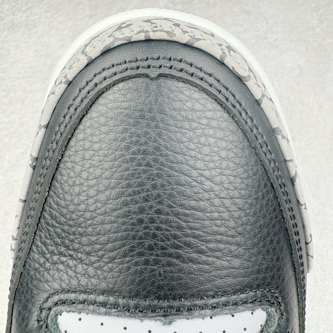 图片[13]-＃GX纯原 Air Jordan AJ3 Retro 复刻黑水泥 DN3707-010 圈内最强三代系列 匠心打造 开发时长超过半年 目前可过各类鉴定或无法鉴定 裸鞋随便操作 全套原纸板楦头开发 原厂大底磨具加持立体防滑纹理 原装可视Air Sole气垫 原汁原味最完美的三代版型 唯一正确鞋头趴度弧度高度鞋身腰线 原厂TPU彩虹扎染后跟饰片 正确内里反口里网布 皮料菱角分明不变形无多余毛边 广东原厂zp同批次手工大底描漆拉丝 市场唯一原厂鞋扣模具 原厂织唛标 原厂飞人电绣工艺 尾指中部跳三针 独家绑鞋带手法 印刷中底布 四线拉帮 米色美纹纸贴合固定 进口港宝加持 后跟自然饱满 全鞋荧光划线卡点 追求极致完美 每一双都是工艺品 多重QC质检 超越公司货的品控标准 实实在在的免检产品 尺码：40 40.5 41 42 42.5 43 44 44.5 45 45.5 46 47.5 48.5-选品中心