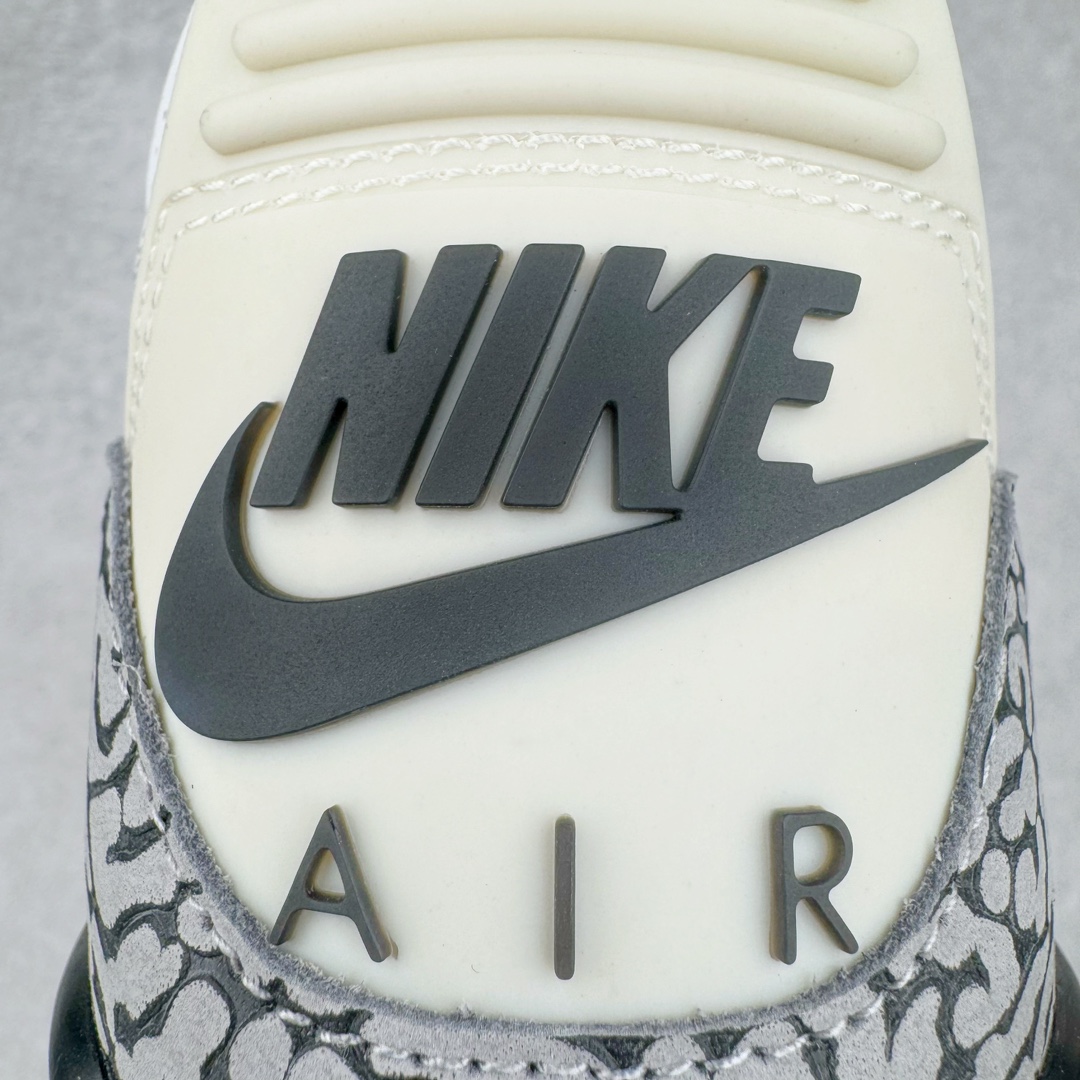 图片[10]-＃GX纯原 Air Jordan AJ3 Retro 做旧白水泥 DN3707-100 圈内最强三代系列 匠心打造 开发时长超过半年 目前可过各类鉴定或无法鉴定 裸鞋随便操作 全套原纸板楦头开发 原厂大底磨具加持立体防滑纹理 原装可视Air Sole气垫 原汁原味最完美的三代版型 唯一正确鞋头趴度弧度高度鞋身腰线 原厂TPU彩虹扎染后跟饰片 正确内里反口里网布 皮料菱角分明不变形无多余毛边 广东原厂zp同批次手工大底描漆拉丝 市场唯一原厂鞋扣模具 原厂织唛标 原厂飞人电绣工艺 尾指中部跳三针 独家绑鞋带手法 印刷中底布 四线拉帮 米色美纹纸贴合固定 进口港宝加持 后跟自然饱满 全鞋荧光划线卡点 追求极致完美 每一双都是工艺品 多重QC质检 超越公司货的品控标准 实实在在的免检产品 尺码：40 40.5 41 42 42.5 43 44 44.5 45 45.5 46 47.5 48.5-选品中心