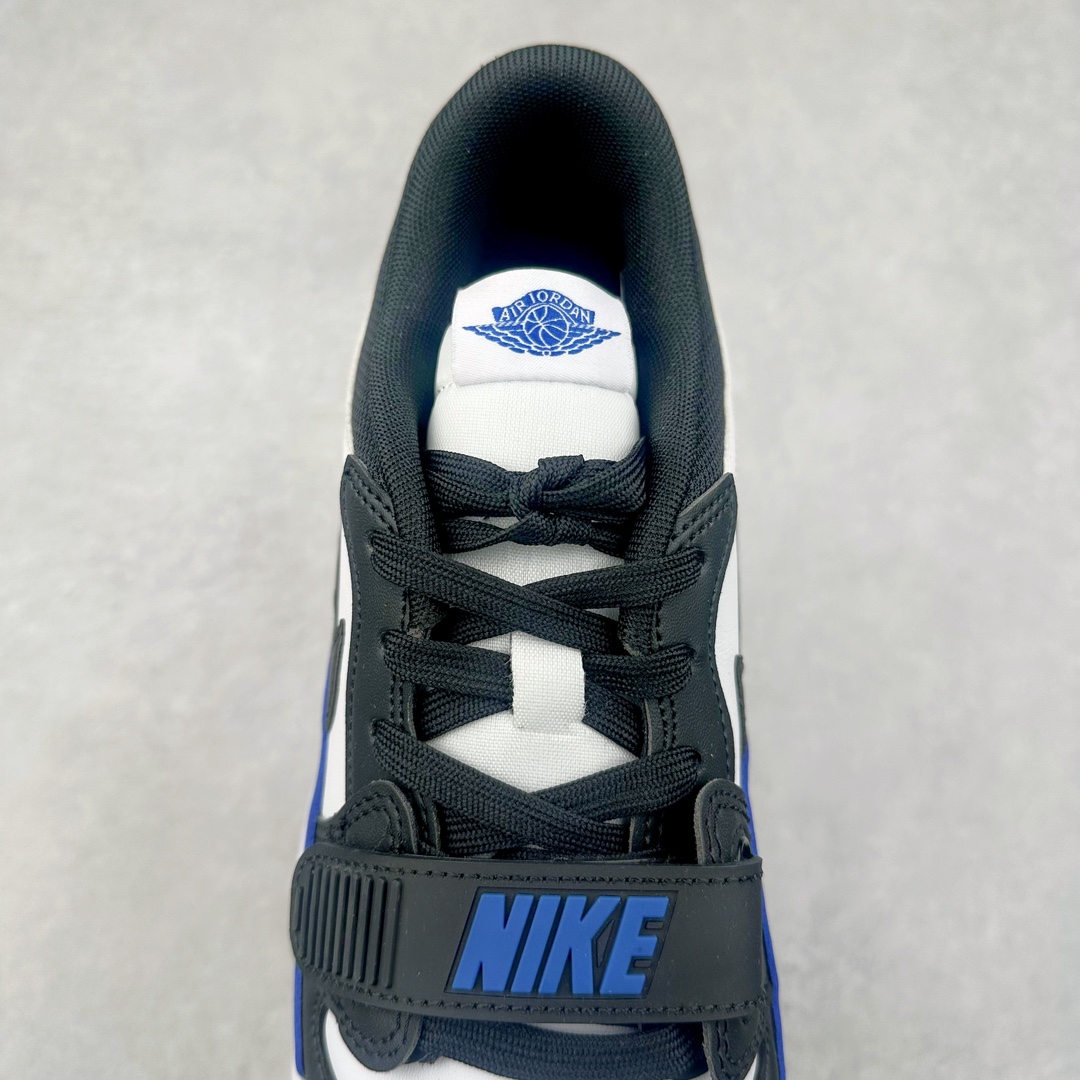 图片[5]-＃PB Air Jordan Legacy AJ312 Low 低帮复古篮球鞋 CD7069-114 市场最强独一档产物 全套原纸板楦头开发 原厂大底磨具加持立体防滑纹理 原档数据后跟TPU子母扣魔术贴 原装可视Air Sole气垫 原汁原味最完美的312代版型 唯一正确鞋头趴度弧度高度鞋身腰线 进口港宝加持 后跟自然饱满 全鞋荧光划线卡点 追求极致完美 每一双都是工艺品 多重QC质检 超越公司货的品控标准 实实在在的免检产品 鞋身采用了皮革材质打造 横跨鞋面的魔术贴十分吸睛 侧面的Swoosh Logo的一部分被鞋面遮挡了一部分 颇具玩味 魔术贴上标有NK标识 而鞋舌上是Jordan的经典红色飞翼Logo 后跟和鞋底均采用了AJ3的设计 后跟上同样也使用了经典的爆裂纹图案 尺码：36 36.5 37.5 38 38.5 39 40 40.5 41 42 42.5 43 44 44.5 45 46 47.5-选品中心