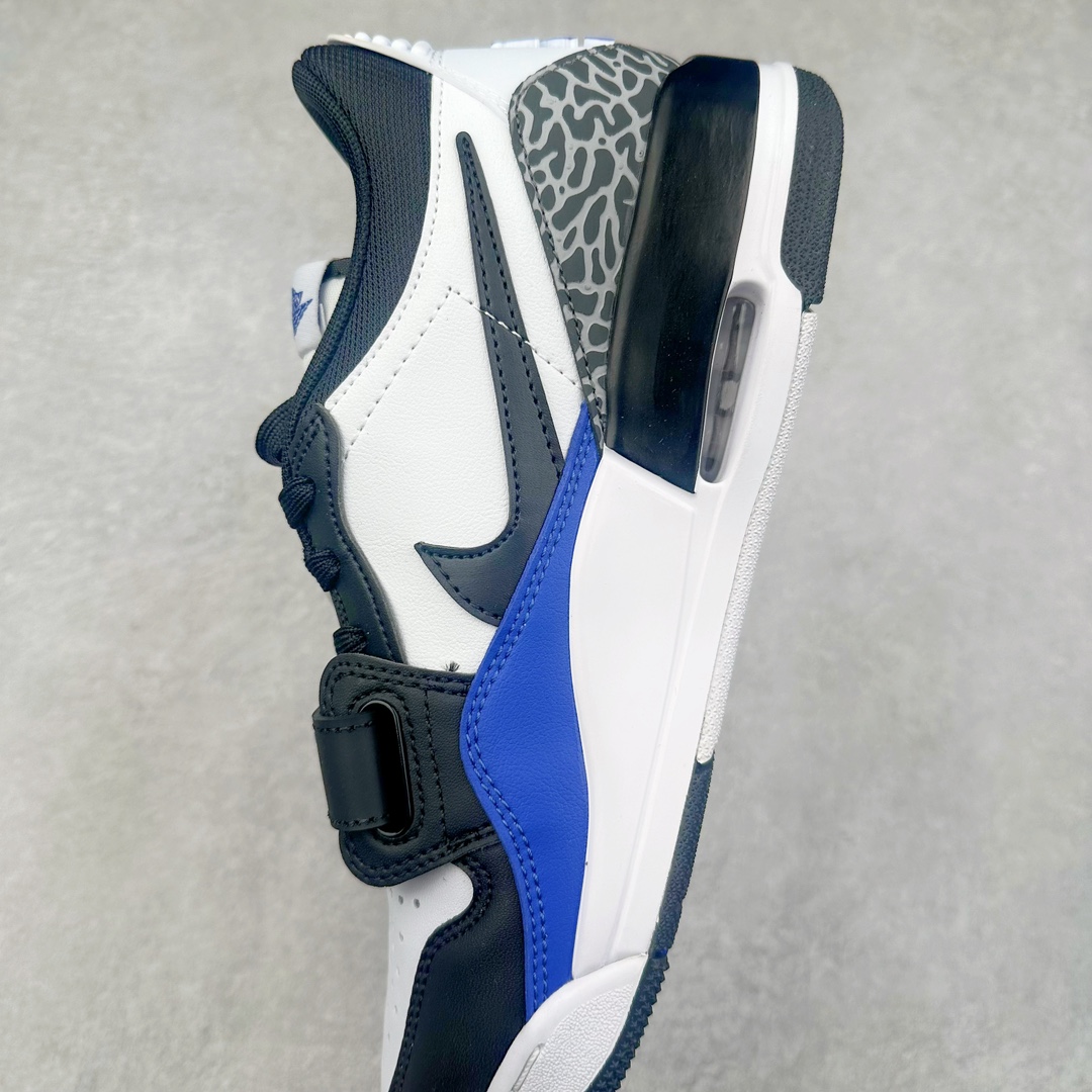 图片[7]-＃PB Air Jordan Legacy AJ312 Low 低帮复古篮球鞋 CD7069-114 市场最强独一档产物 全套原纸板楦头开发 原厂大底磨具加持立体防滑纹理 原档数据后跟TPU子母扣魔术贴 原装可视Air Sole气垫 原汁原味最完美的312代版型 唯一正确鞋头趴度弧度高度鞋身腰线 进口港宝加持 后跟自然饱满 全鞋荧光划线卡点 追求极致完美 每一双都是工艺品 多重QC质检 超越公司货的品控标准 实实在在的免检产品 鞋身采用了皮革材质打造 横跨鞋面的魔术贴十分吸睛 侧面的Swoosh Logo的一部分被鞋面遮挡了一部分 颇具玩味 魔术贴上标有NK标识 而鞋舌上是Jordan的经典红色飞翼Logo 后跟和鞋底均采用了AJ3的设计 后跟上同样也使用了经典的爆裂纹图案 尺码：36 36.5 37.5 38 38.5 39 40 40.5 41 42 42.5 43 44 44.5 45 46 47.5-选品中心