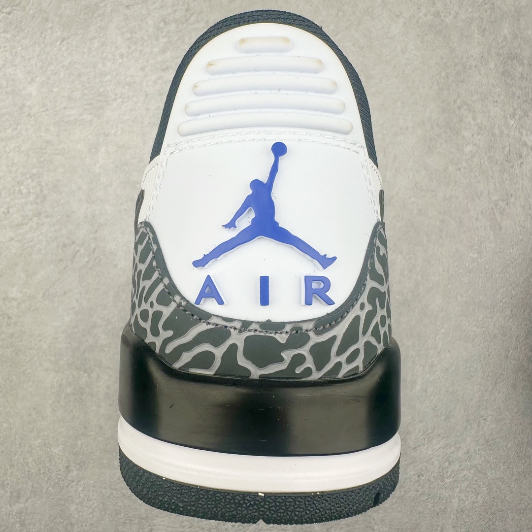 图片[8]-＃PB Air Jordan Legacy AJ312 Low 低帮复古篮球鞋 CD7069-114 市场最强独一档产物 全套原纸板楦头开发 原厂大底磨具加持立体防滑纹理 原档数据后跟TPU子母扣魔术贴 原装可视Air Sole气垫 原汁原味最完美的312代版型 唯一正确鞋头趴度弧度高度鞋身腰线 进口港宝加持 后跟自然饱满 全鞋荧光划线卡点 追求极致完美 每一双都是工艺品 多重QC质检 超越公司货的品控标准 实实在在的免检产品 鞋身采用了皮革材质打造 横跨鞋面的魔术贴十分吸睛 侧面的Swoosh Logo的一部分被鞋面遮挡了一部分 颇具玩味 魔术贴上标有NK标识 而鞋舌上是Jordan的经典红色飞翼Logo 后跟和鞋底均采用了AJ3的设计 后跟上同样也使用了经典的爆裂纹图案 尺码：36 36.5 37.5 38 38.5 39 40 40.5 41 42 42.5 43 44 44.5 45 46 47.5-选品中心