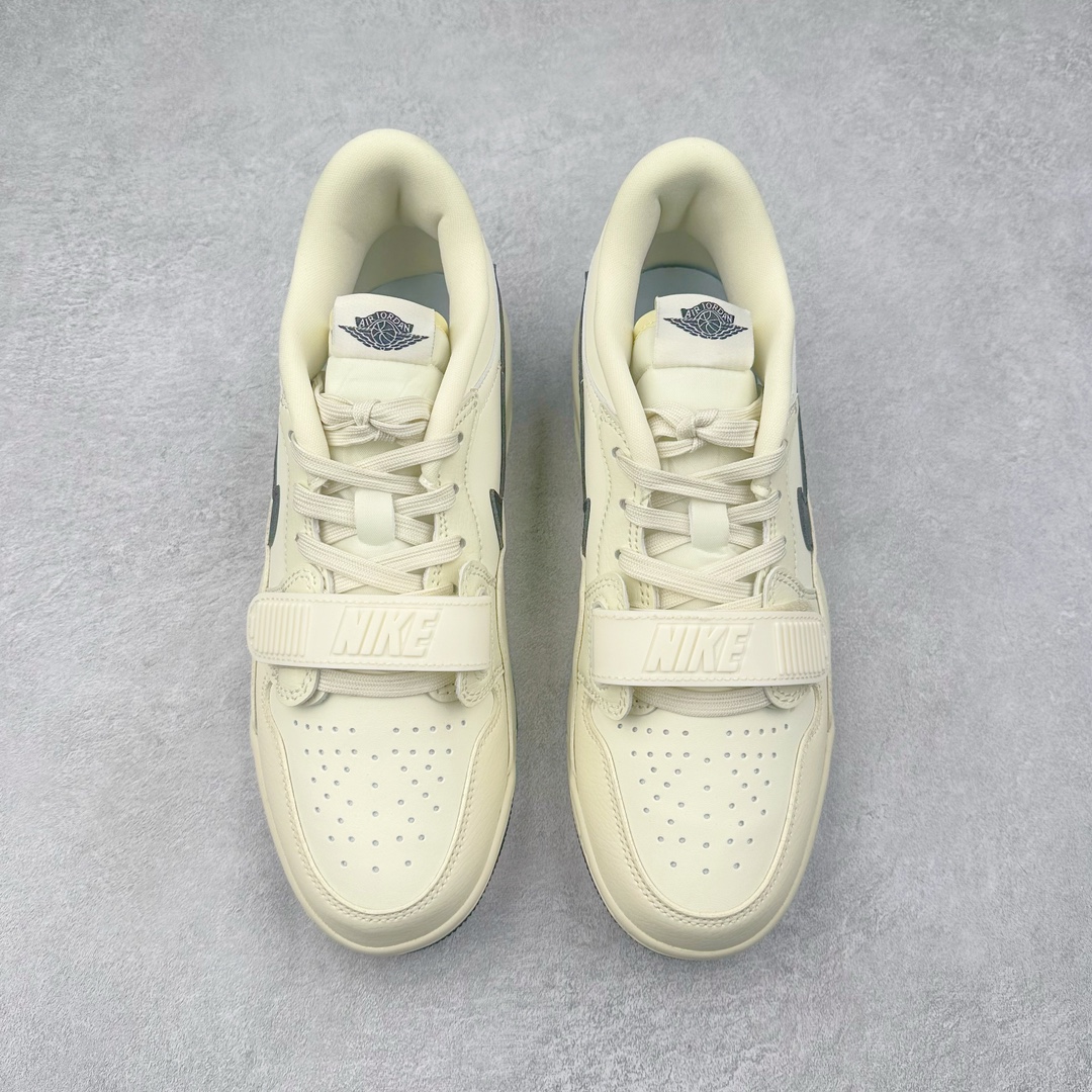 图片[2]-＃PB Air Jordan Legacy AJ312 Low 低帮复古篮球鞋 HV1807-101 市场最强独一档产物 全套原纸板楦头开发 原厂大底磨具加持立体防滑纹理 原档数据后跟TPU子母扣魔术贴 原装可视Air Sole气垫 原汁原味最完美的312代版型 唯一正确鞋头趴度弧度高度鞋身腰线 进口港宝加持 后跟自然饱满 全鞋荧光划线卡点 追求极致完美 每一双都是工艺品 多重QC质检 超越公司货的品控标准 实实在在的免检产品 鞋身采用了皮革材质打造 横跨鞋面的魔术贴十分吸睛 侧面的Swoosh Logo的一部分被鞋面遮挡了一部分 颇具玩味 魔术贴上标有NK标识 而鞋舌上是Jordan的经典红色飞翼Logo 后跟和鞋底均采用了AJ3的设计 后跟上同样也使用了经典的爆裂纹图案 尺码：36 36.5 37.5 38 38.5 39 40 40.5 41 42 42.5 43 44 44.5 45 46 47.5-选品中心