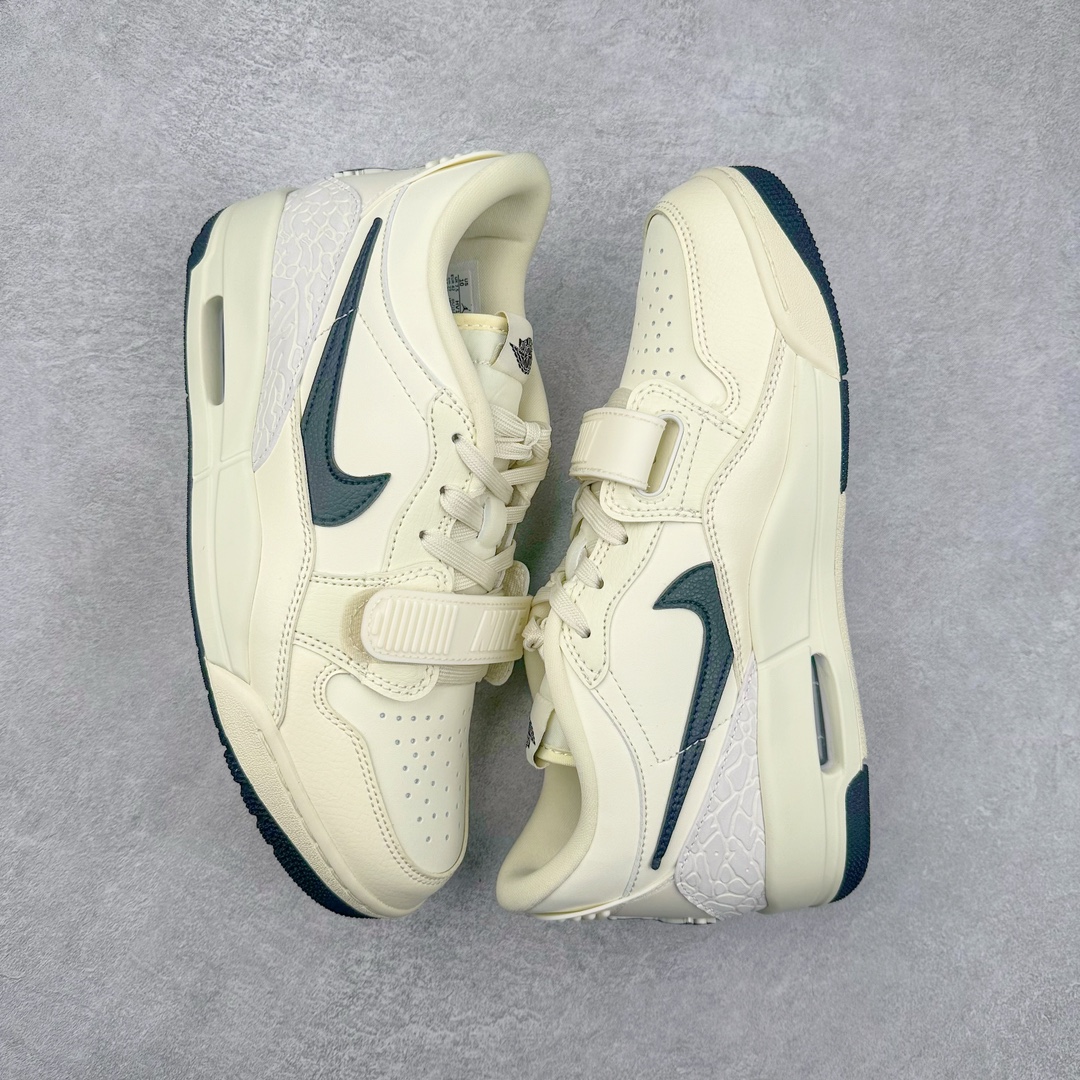 图片[3]-＃PB Air Jordan Legacy AJ312 Low 低帮复古篮球鞋 HV1807-101 市场最强独一档产物 全套原纸板楦头开发 原厂大底磨具加持立体防滑纹理 原档数据后跟TPU子母扣魔术贴 原装可视Air Sole气垫 原汁原味最完美的312代版型 唯一正确鞋头趴度弧度高度鞋身腰线 进口港宝加持 后跟自然饱满 全鞋荧光划线卡点 追求极致完美 每一双都是工艺品 多重QC质检 超越公司货的品控标准 实实在在的免检产品 鞋身采用了皮革材质打造 横跨鞋面的魔术贴十分吸睛 侧面的Swoosh Logo的一部分被鞋面遮挡了一部分 颇具玩味 魔术贴上标有NK标识 而鞋舌上是Jordan的经典红色飞翼Logo 后跟和鞋底均采用了AJ3的设计 后跟上同样也使用了经典的爆裂纹图案 尺码：36 36.5 37.5 38 38.5 39 40 40.5 41 42 42.5 43 44 44.5 45 46 47.5-选品中心