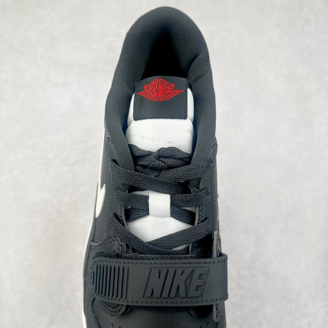 图片[5]-＃PB Air Jordan Legacy AJ312 Low 低帮复古篮球鞋 HJ9029-010 市场最强独一档产物 全套原纸板楦头开发 原厂大底磨具加持立体防滑纹理 原档数据后跟TPU子母扣魔术贴 原装可视Air Sole气垫 原汁原味最完美的312代版型 唯一正确鞋头趴度弧度高度鞋身腰线 进口港宝加持 后跟自然饱满 全鞋荧光划线卡点 追求极致完美 每一双都是工艺品 多重QC质检 超越公司货的品控标准 实实在在的免检产品 鞋身采用了皮革材质打造 横跨鞋面的魔术贴十分吸睛 侧面的Swoosh Logo的一部分被鞋面遮挡了一部分 颇具玩味 魔术贴上标有NK标识 而鞋舌上是Jordan的经典红色飞翼Logo 后跟和鞋底均采用了AJ3的设计 后跟上同样也使用了经典的爆裂纹图案 尺码：36 36.5 37.5 38 38.5 39 40 40.5 41 42 42.5 43 44 44.5 45 46 47.5-选品中心