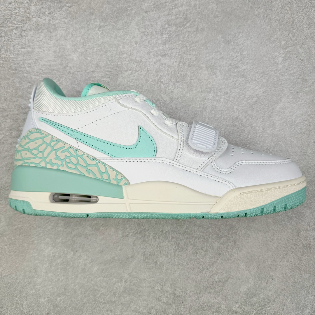 图片[7]-＃PB Air Jordan Legacy AJ312 Low 低帮复古篮球鞋 市场最强独一档产物 全套原纸板楦头开发 原厂大底磨具加持立体防滑纹理 原档数据后跟TPU子母扣魔术贴 原装可视Air Sole气垫 原汁原味最完美的312代版型 唯一正确鞋头趴度弧度高度鞋身腰线 进口港宝加持 后跟自然饱满 全鞋荧光划线卡点 追求极致完美 每一双都是工艺品 多重QC质检 超越公司货的品控标准 实实在在的免检产品 鞋身采用了皮革材质打造 横跨鞋面的魔术贴十分吸睛 侧面的Swoosh Logo的一部分被鞋面遮挡了一部分 颇具玩味 魔术贴上标有NK标识 而鞋舌上是Jordan的经典红色飞翼Logo 后跟和鞋底均采用了AJ3的设计 后跟上同样也使用了经典的爆裂纹图案 尺码：36 36.5 37.5 38 38.5 39 40 40.5 41 42 42.5 43 44 44.5 45 46 47.5-选品中心