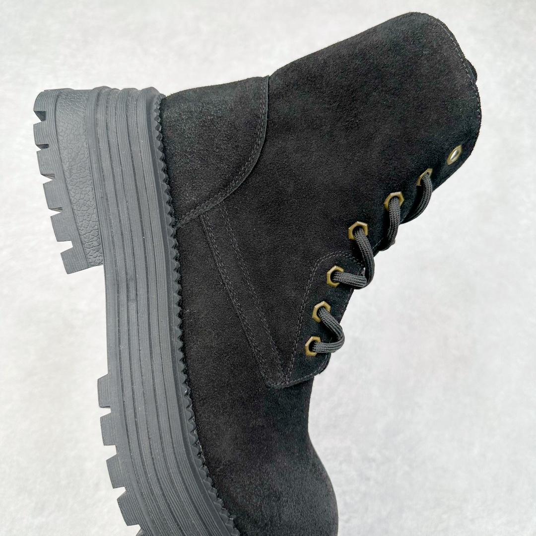 图片[6]-Miu Miu Biker Leather Boots 机车系列中帮潮流时装女士机车风休闲厚底马丁沙漠工装靴 MiuMiu缪缪 新品纯原级别发售# 硬控10秒大黄靴是整个秋冬穿搭灵魂 微翘大头鞋上脚超级显瘦 平底鞋脚感很软很轻不板脚 #增高5CM但完全不重 #头层麂皮绒材质 #可外翻两穿马丁靴 两种风格 #渐变做旧效果 尺码：35 36 37 38 39 40 41 三色可选：黄色 黑色 棕色-选品中心