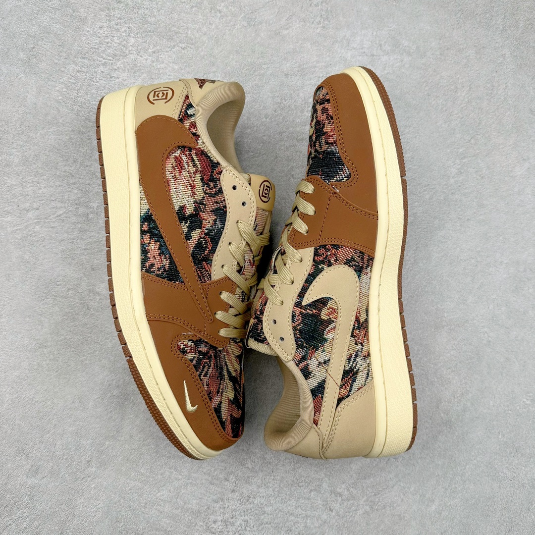 图片[3]-TS x Air Jordan AJ1 Low 倒钩低帮联名定制配色 JH6088-610 原厂内置气垫魔块 A模大底 头层小牛皮 鞋舌AJ原厂专用牛津布+AJ专用反口珍珠布+原厂无杂质高弹内里海棉+特殊封边弹力鞋带 尺码：36 36.5 37.5 38 38.5 39 40 40.5 41 42 42.5 43 44 44.5 45 46 47.5-选品中心