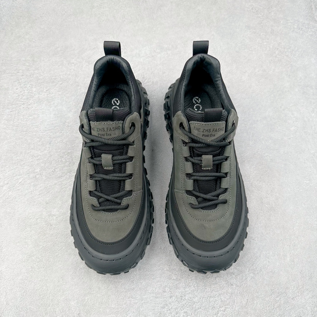 图片[2]-ECCO爱步男款新款运动登山鞋 轻盈减震牛皮耐磨户外跑鞋 越野系列 甄选优质牛皮革搭配纺织衬里 防污透气，户外无忧 无惧旷野 提供出色的能量回弹和缓震支撑 长距离不累脚 驰骋百公里 直接注塑工艺连接鞋面与鞋底 一体成型，合脚稳固 贴合舒适 预防前冲 橡胶外底多地形适应，抓地耐磨 为每一次徒步提供稳定支撑 动态平衡 无惧陡坡 简约设计 穿型入野 尺码：38 39 40 41 42 43（皮鞋码）-选品中心