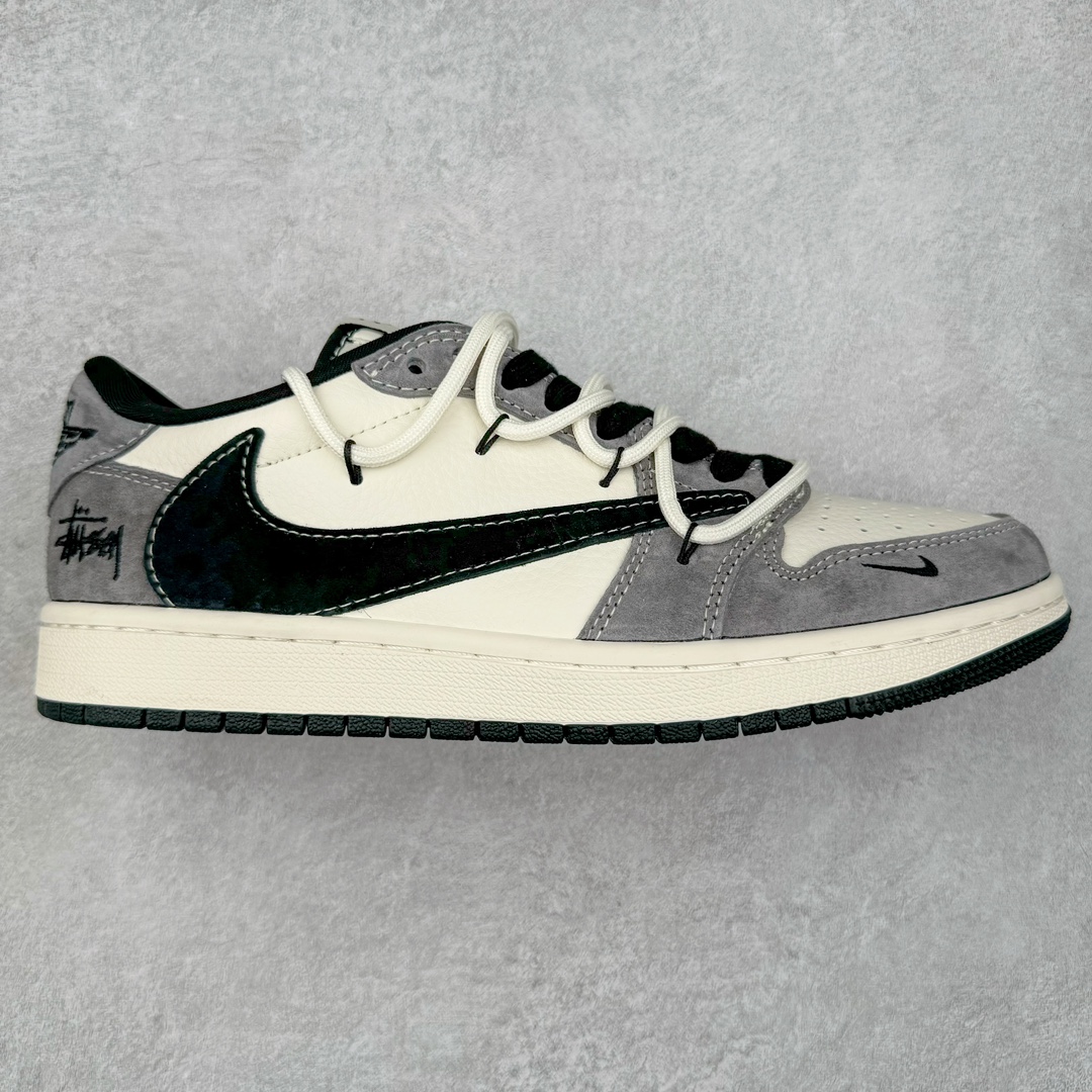 TS x Air Jordan AJ1 Low 倒钩低帮联名定制配色 SJ2068-296 原厂内置气垫魔块 A模大底 头层小牛皮 鞋舌AJ原厂专用牛津布+AJ专用反口珍珠布+原厂无杂质高弹内里海棉+特殊封边弹力鞋带 尺码：36 36.5 37.5 38 38.5 39 40 40.5 41 42 42.5 43 44 44.5 45 46 47.5-选品中心