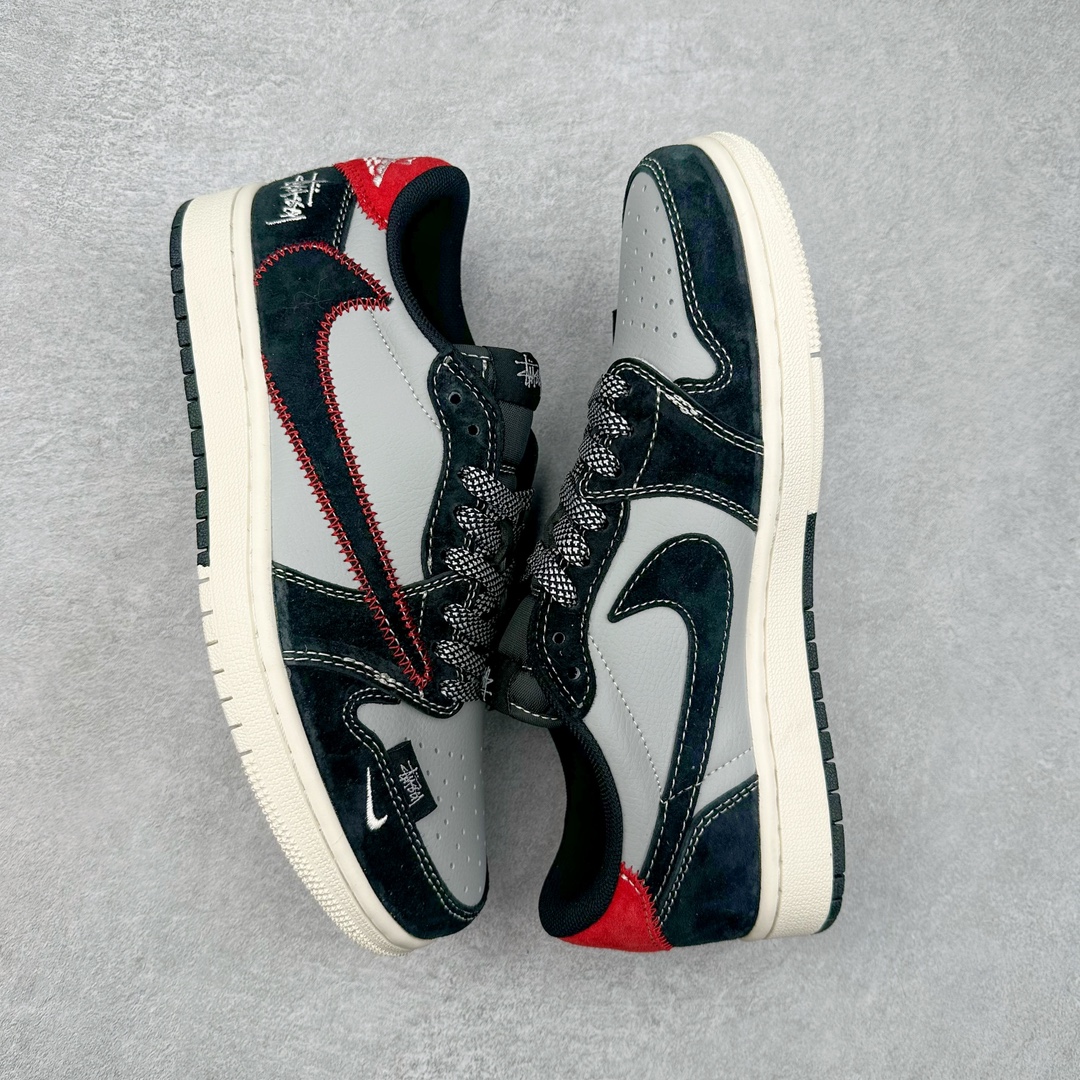 图片[3]-TS x Air Jordan AJ1 Low 倒钩低帮联名定制配色 SJ2068-133 原厂内置气垫魔块 A模大底 头层小牛皮 鞋舌AJ原厂专用牛津布+AJ专用反口珍珠布+原厂无杂质高弹内里海棉+特殊封边弹力鞋带 尺码：36 36.5 37.5 38 38.5 39 40 40.5 41 42 42.5 43 44 44.5 45 46 47.5-选品中心