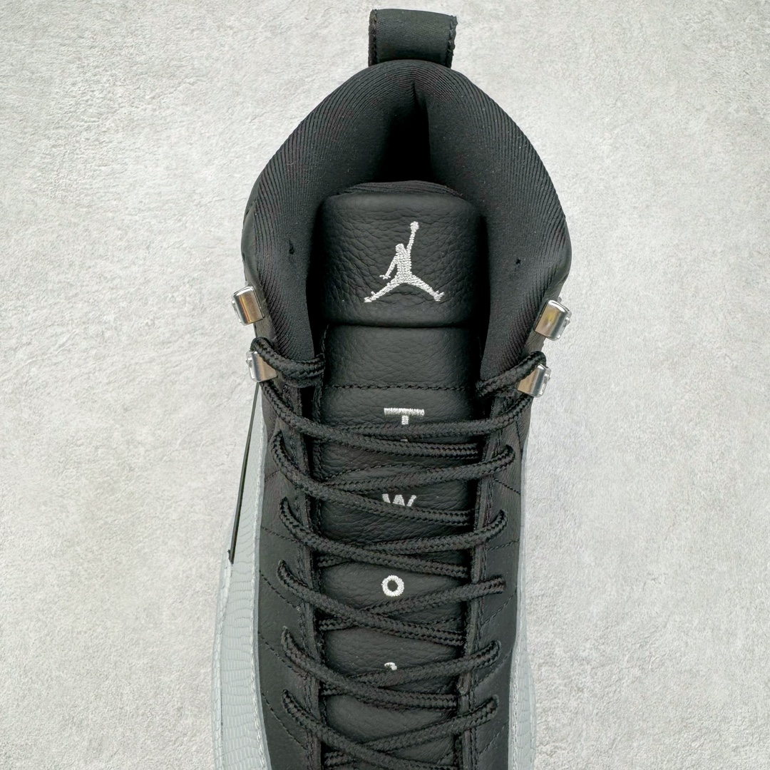 图片[5]-＃SZ纯原 Air Jordan AJ12 Retro 黑灰 货号：CT8013-010 外贸特供批次 原楦原档案数据开模打造 原汁原味12代鞋型 进口原厂皮料 原厂碳板 原装材料 原厂定制金属扣 原厂电绣 支持与公司货全方位对比 只服务于5%懂鞋的高端客户 发国外可支持各种retail商店充正寄售 尺码：40 40.5 41 42 42.5 43 44 44.5 45 45.5 46 47.5 48.5-选品中心
