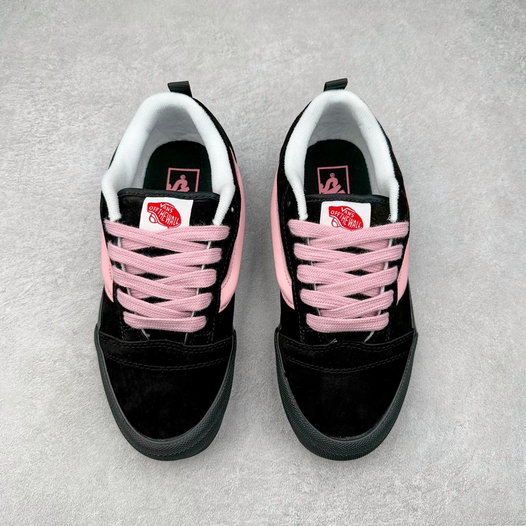 图片[2]-Vans Knu Skool 黑粉 万斯低帮复古休闲硫化面包鞋 肥胖版大LOGO原版全皮猪八面料 货号：VN0009QC6BT1 尺码：35 36 36.5 37 38 38.5 39 40 40.5 41 42 42.5 43 44 45-选品中心