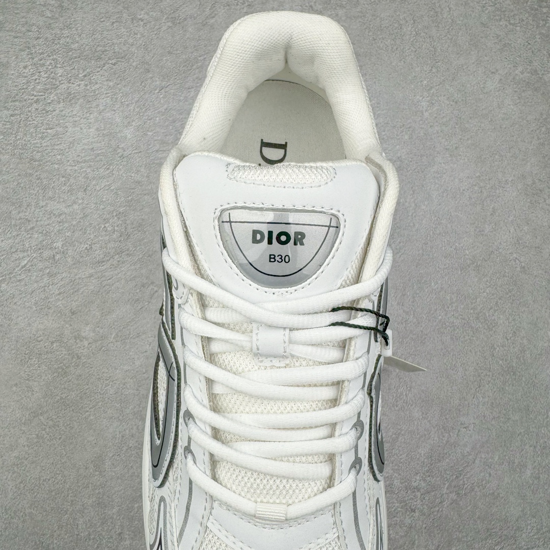 图片[5]-＃GD广顶 Dior B30 迪奥网眼织物低帮运动休闲鞋 原版开模 海淘专供品质同渠道货源 全套专柜原装配件 该款系列采用黑网色眼织物白和色科技料面精心制 作饰以反光“CD30”图形标志 外格轻盈的刻雕效果橡胶鞋搭底配标志性点的缀提升格调 内弹部力细节塑造想理的舒适穿着体验可与各休式闲造型配搭 彰显尚时现代的运风动范 正常尺码：39 40 41 42 43 44 45-选品中心