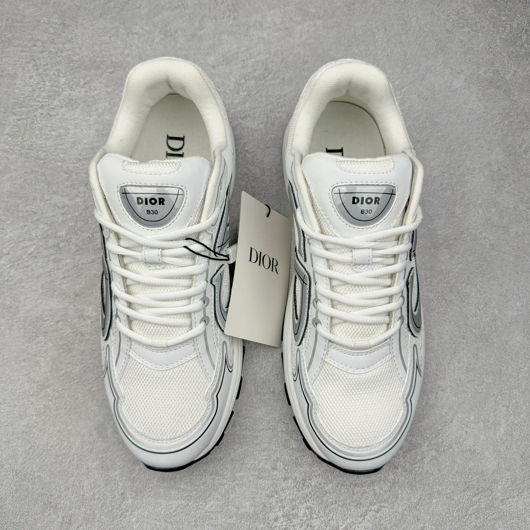 图片[2]-＃GD广顶 Dior B30 迪奥网眼织物低帮运动休闲鞋 原版开模 海淘专供品质同渠道货源 全套专柜原装配件 该款系列采用黑网色眼织物白和色科技料面精心制 作饰以反光“CD30”图形标志 外格轻盈的刻雕效果橡胶鞋搭底配标志性点的缀提升格调 内弹部力细节塑造想理的舒适穿着体验可与各休式闲造型配搭 彰显尚时现代的运风动范 正常尺码：39 40 41 42 43 44 45-选品中心