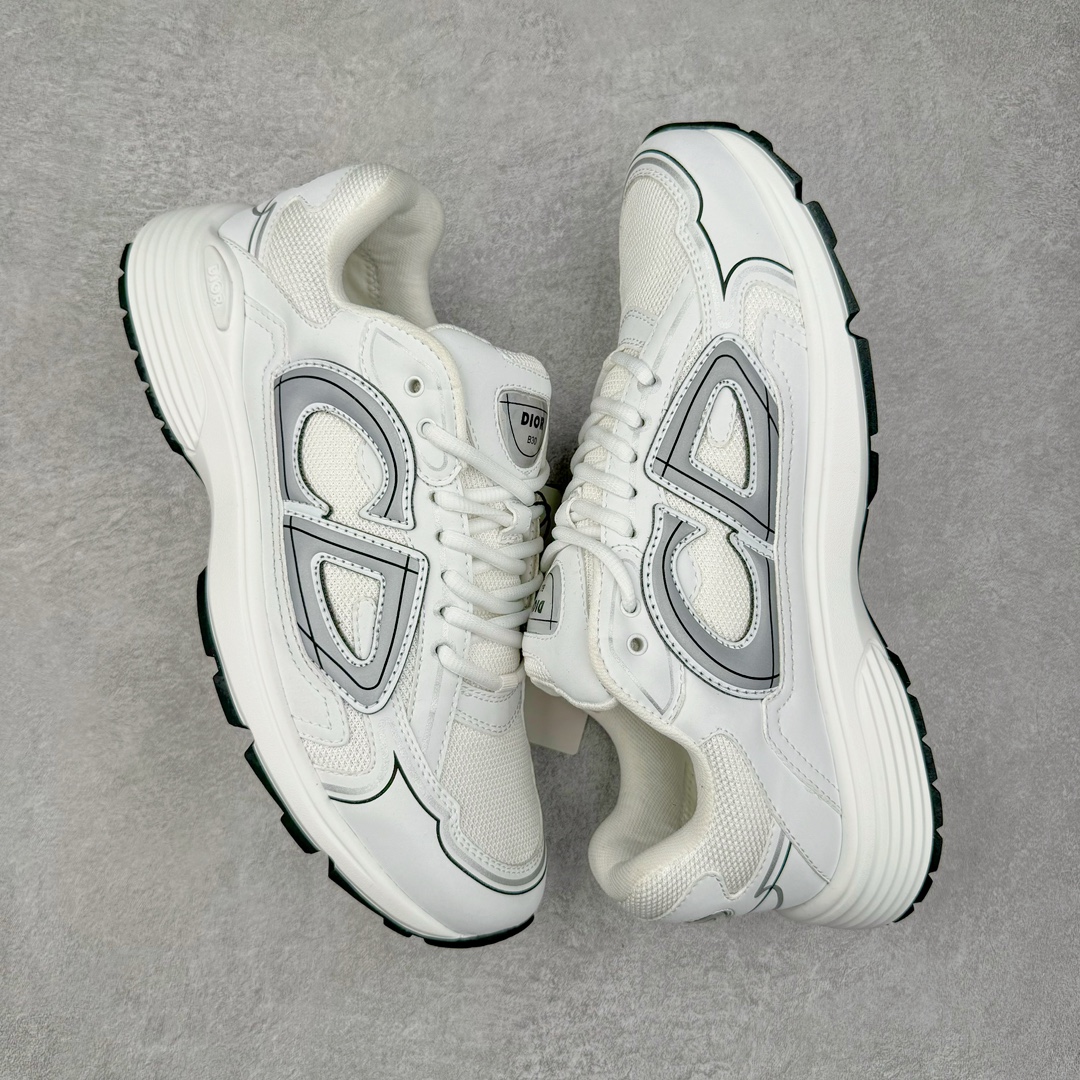 图片[3]-＃GD广顶 Dior B30 迪奥网眼织物低帮运动休闲鞋 原版开模 海淘专供品质同渠道货源 全套专柜原装配件 该款系列采用黑网色眼织物白和色科技料面精心制 作饰以反光“CD30”图形标志 外格轻盈的刻雕效果橡胶鞋搭底配标志性点的缀提升格调 内弹部力细节塑造想理的舒适穿着体验可与各休式闲造型配搭 彰显尚时现代的运风动范 正常尺码：39 40 41 42 43 44 45-选品中心