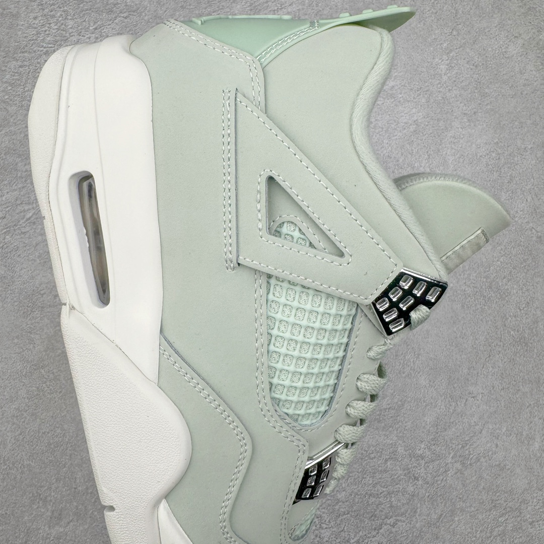 图片[6]-＃K版纯原 Air Jordan AJ4 \\\”Seafoam\\\” 薄荷绿 HV0823-003 全新升级改良 原鞋原楦原纸板同源开发 完美呈现乔4的版型 内侧正确双色网格 还原细节 原厂皮料 正确气垫颜色 正确网格工艺 正确拉帮工艺 全鞋原装材料制作 原档案原模具打造 支持全方位与正品对比 尺码：36 36.5 37.5 38 38.5 39 40 40.5 41 42 42.5 43 44 44.5 45 46 47.5-选品中心