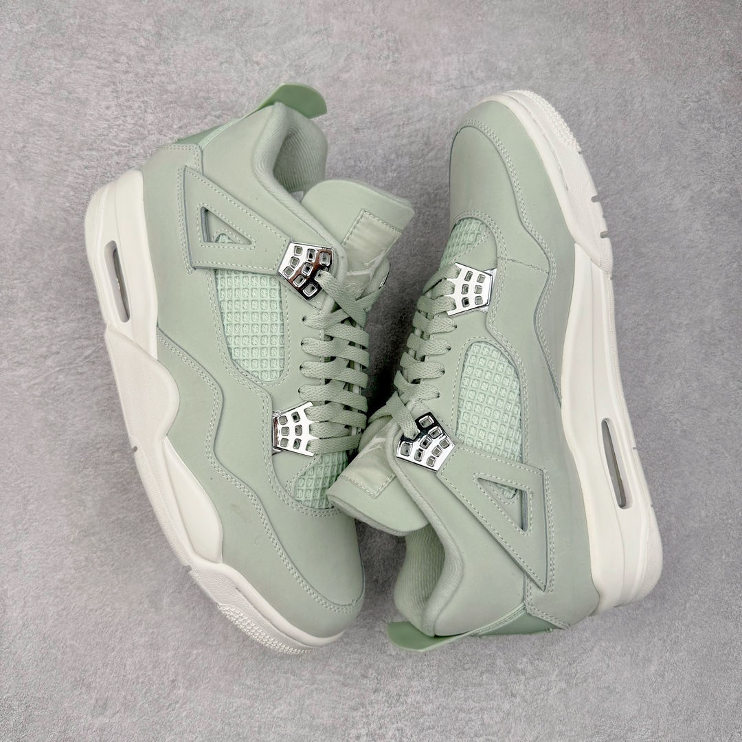 图片[3]-＃K版纯原 Air Jordan AJ4 \\\”Seafoam\\\” 薄荷绿 HV0823-003 全新升级改良 原鞋原楦原纸板同源开发 完美呈现乔4的版型 内侧正确双色网格 还原细节 原厂皮料 正确气垫颜色 正确网格工艺 正确拉帮工艺 全鞋原装材料制作 原档案原模具打造 支持全方位与正品对比 尺码：36 36.5 37.5 38 38.5 39 40 40.5 41 42 42.5 43 44 44.5 45 46 47.5-选品中心