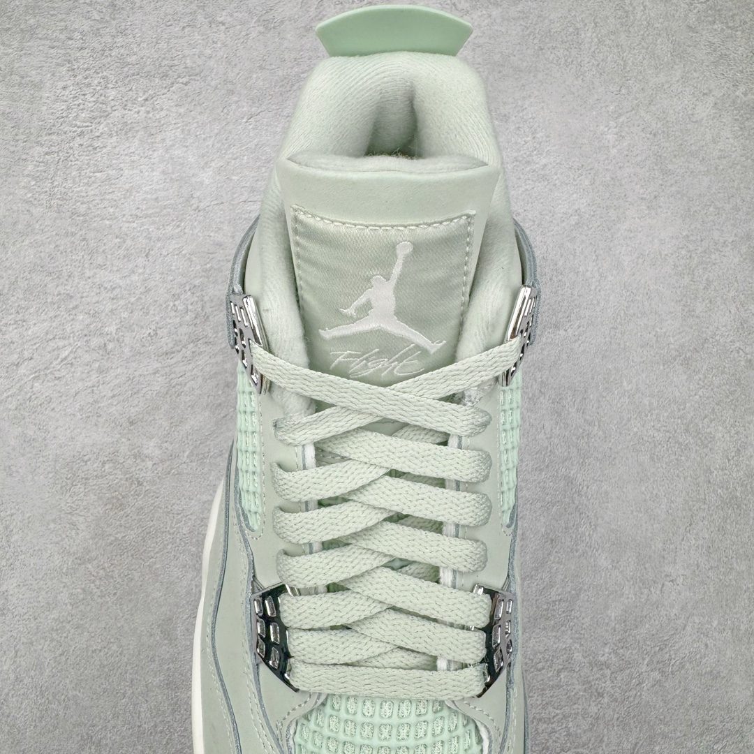 图片[5]-＃K版纯原 Air Jordan AJ4 \\\”Seafoam\\\” 薄荷绿 HV0823-003 全新升级改良 原鞋原楦原纸板同源开发 完美呈现乔4的版型 内侧正确双色网格 还原细节 原厂皮料 正确气垫颜色 正确网格工艺 正确拉帮工艺 全鞋原装材料制作 原档案原模具打造 支持全方位与正品对比 尺码：36 36.5 37.5 38 38.5 39 40 40.5 41 42 42.5 43 44 44.5 45 46 47.5-选品中心
