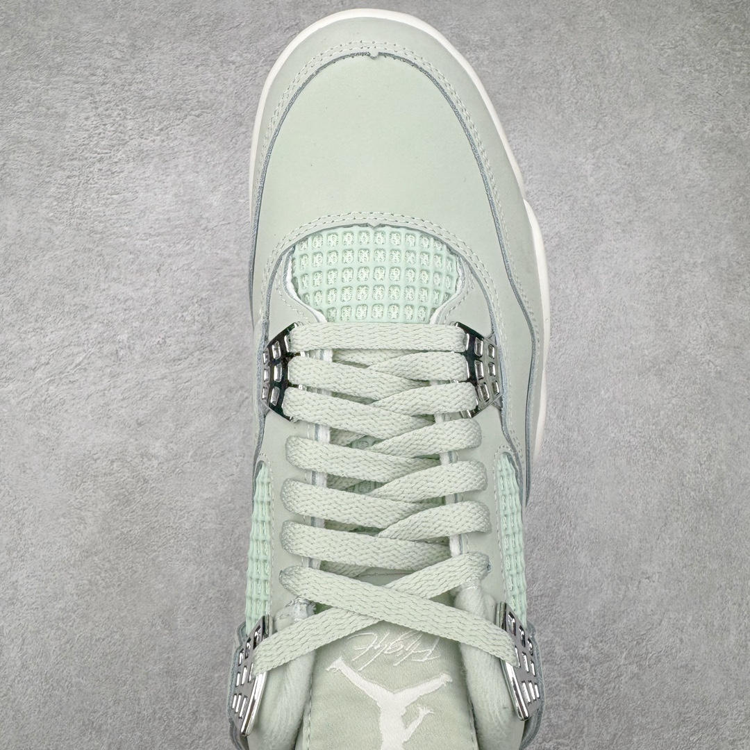 图片[4]-＃K版纯原 Air Jordan AJ4 \\\”Seafoam\\\” 薄荷绿 HV0823-003 全新升级改良 原鞋原楦原纸板同源开发 完美呈现乔4的版型 内侧正确双色网格 还原细节 原厂皮料 正确气垫颜色 正确网格工艺 正确拉帮工艺 全鞋原装材料制作 原档案原模具打造 支持全方位与正品对比 尺码：36 36.5 37.5 38 38.5 39 40 40.5 41 42 42.5 43 44 44.5 45 46 47.5-选品中心
