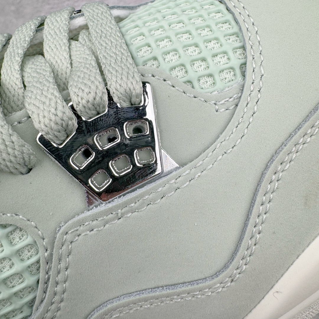 图片[18]-＃K版纯原 Air Jordan AJ4 \\\”Seafoam\\\” 薄荷绿 HV0823-003 全新升级改良 原鞋原楦原纸板同源开发 完美呈现乔4的版型 内侧正确双色网格 还原细节 原厂皮料 正确气垫颜色 正确网格工艺 正确拉帮工艺 全鞋原装材料制作 原档案原模具打造 支持全方位与正品对比 尺码：36 36.5 37.5 38 38.5 39 40 40.5 41 42 42.5 43 44 44.5 45 46 47.5-选品中心