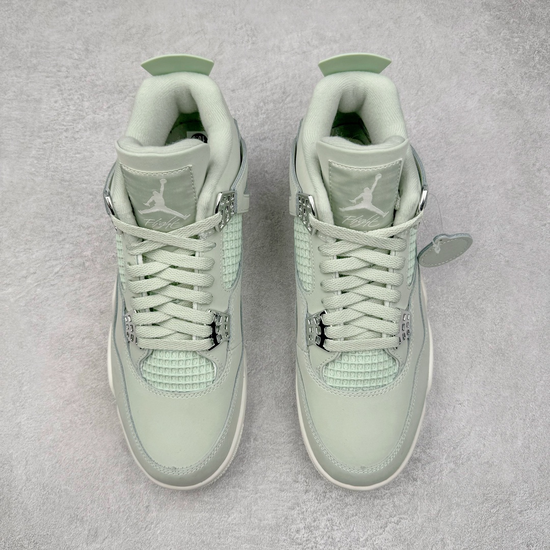 图片[2]-＃K版纯原 Air Jordan AJ4 \\\”Seafoam\\\” 薄荷绿 HV0823-003 全新升级改良 原鞋原楦原纸板同源开发 完美呈现乔4的版型 内侧正确双色网格 还原细节 原厂皮料 正确气垫颜色 正确网格工艺 正确拉帮工艺 全鞋原装材料制作 原档案原模具打造 支持全方位与正品对比 尺码：36 36.5 37.5 38 38.5 39 40 40.5 41 42 42.5 43 44 44.5 45 46 47.5-选品中心